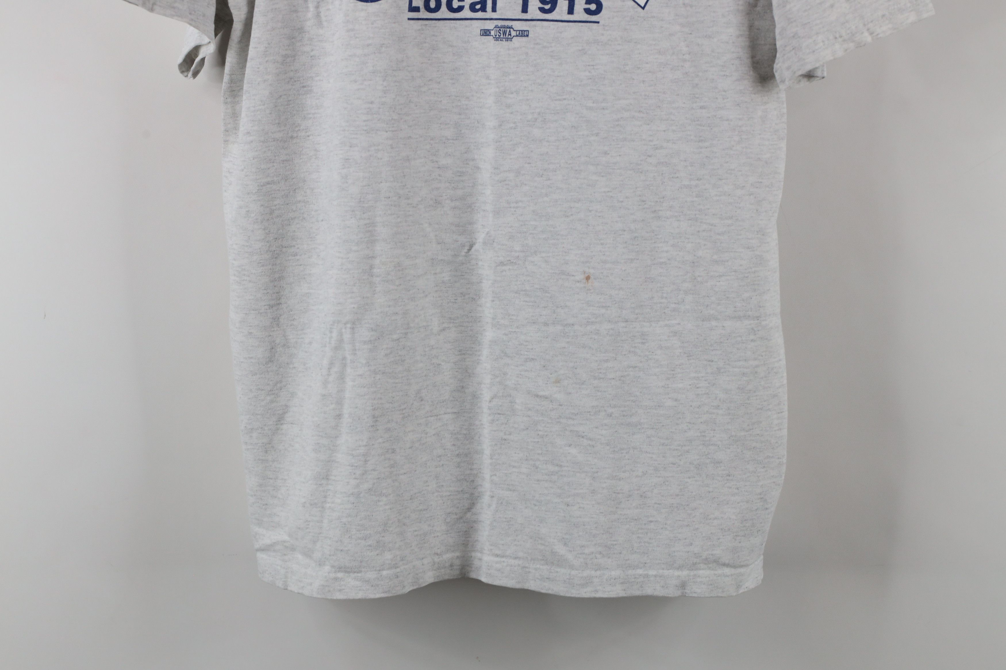 Vintage Vintage 90s Streetwear Steel Workers Local 1915 T-Shirt USA Size US L / EU 52-54 / 3 - 3 Thumbnail