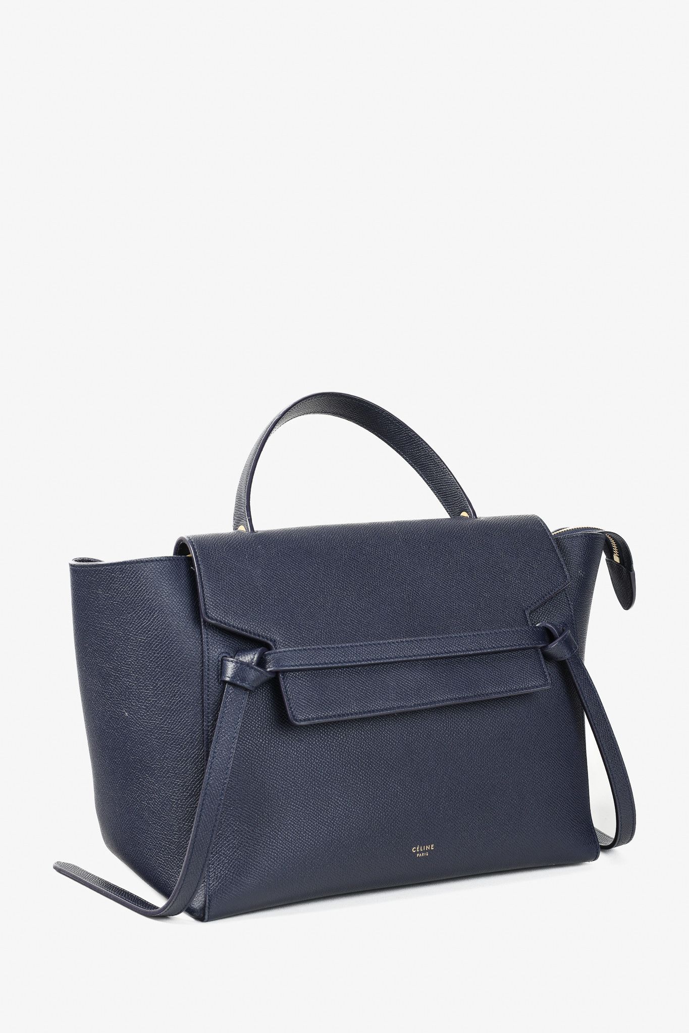 Celine Celine Mini Belt Navy Grained Calfskin Bag Size ONE SIZE - 2 Thumbnail