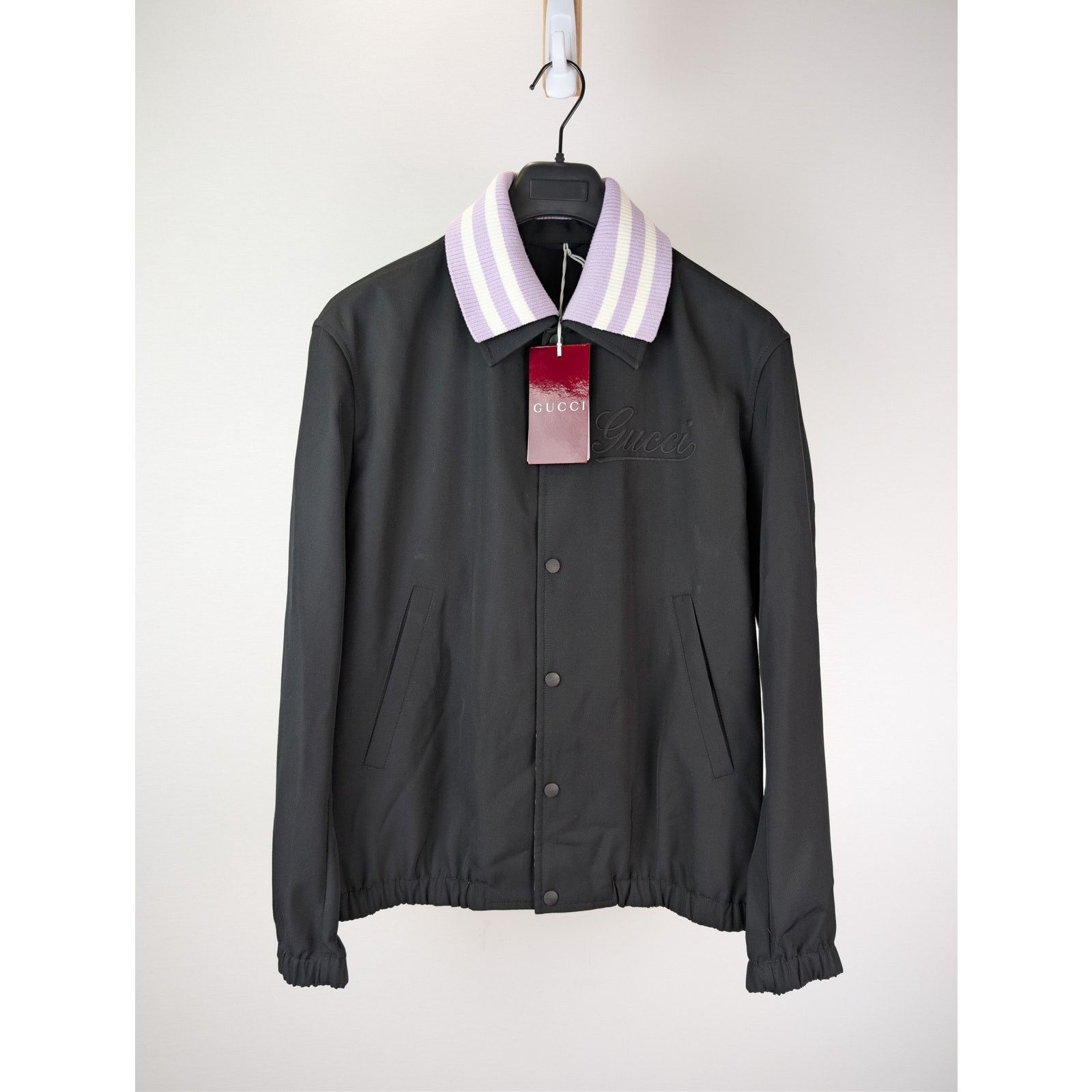 Gucci o1rshd1 Logo-Embroidered Twill Blouson Jacket in Black Size US M / EU 48-50 / 2 - 1 Thumbnail