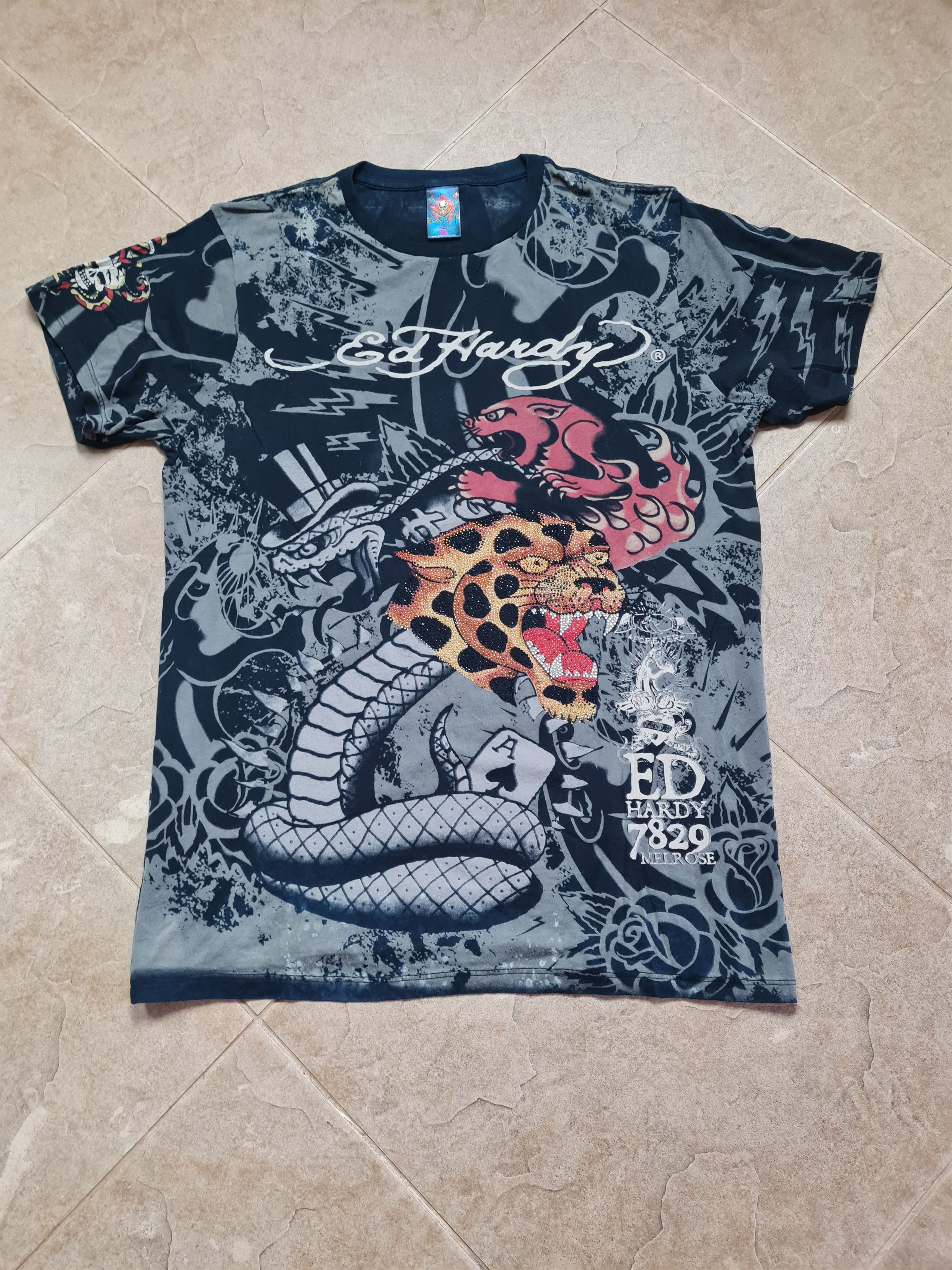 Ed Hardy Ed Hardy Snake Skull Graphic Christian Audigier Tattoo Y2K Size US XL / EU 56 / 4 - 5 Thumbnail