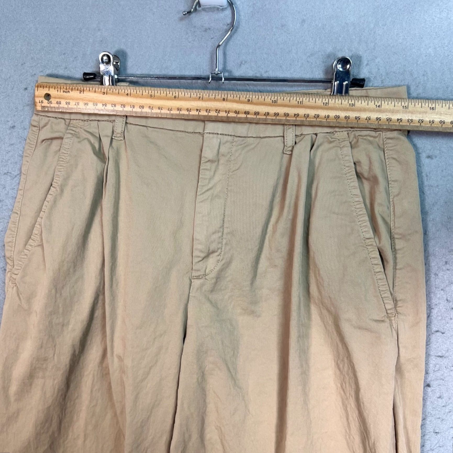 Everlane Everlane Pants Woman 6 Beige Organic Cotton Pleated Wide-Leg ? Size 28" / US 6 / IT 42 - 5 Thumbnail