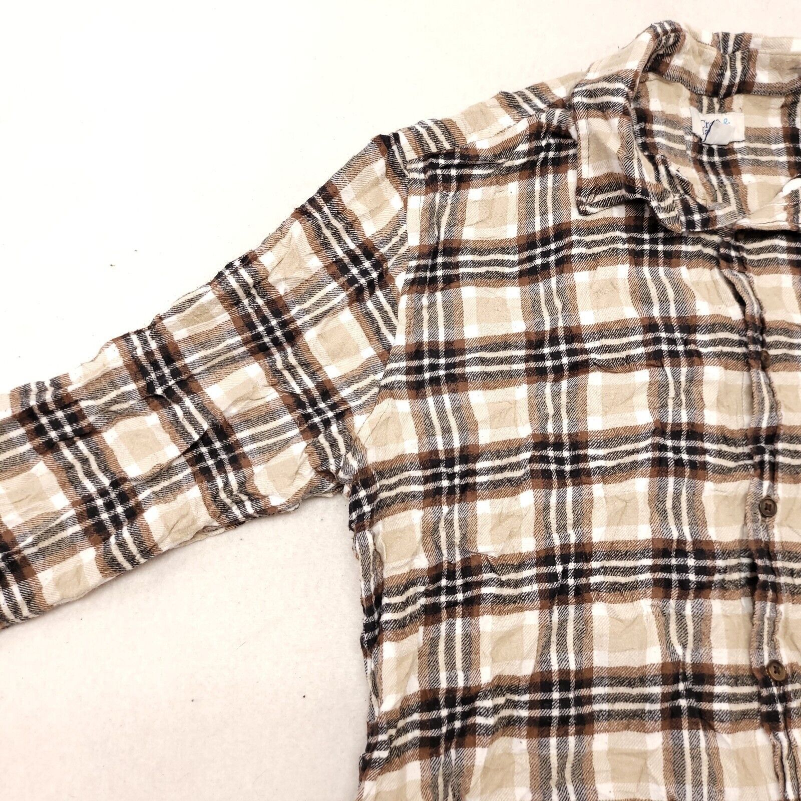 Croft & Barrow Croft & Barrow Tartan Flannel Shirt Mens Size Large L Beige Size US L / EU 52-54 / 3 - 4 Thumbnail