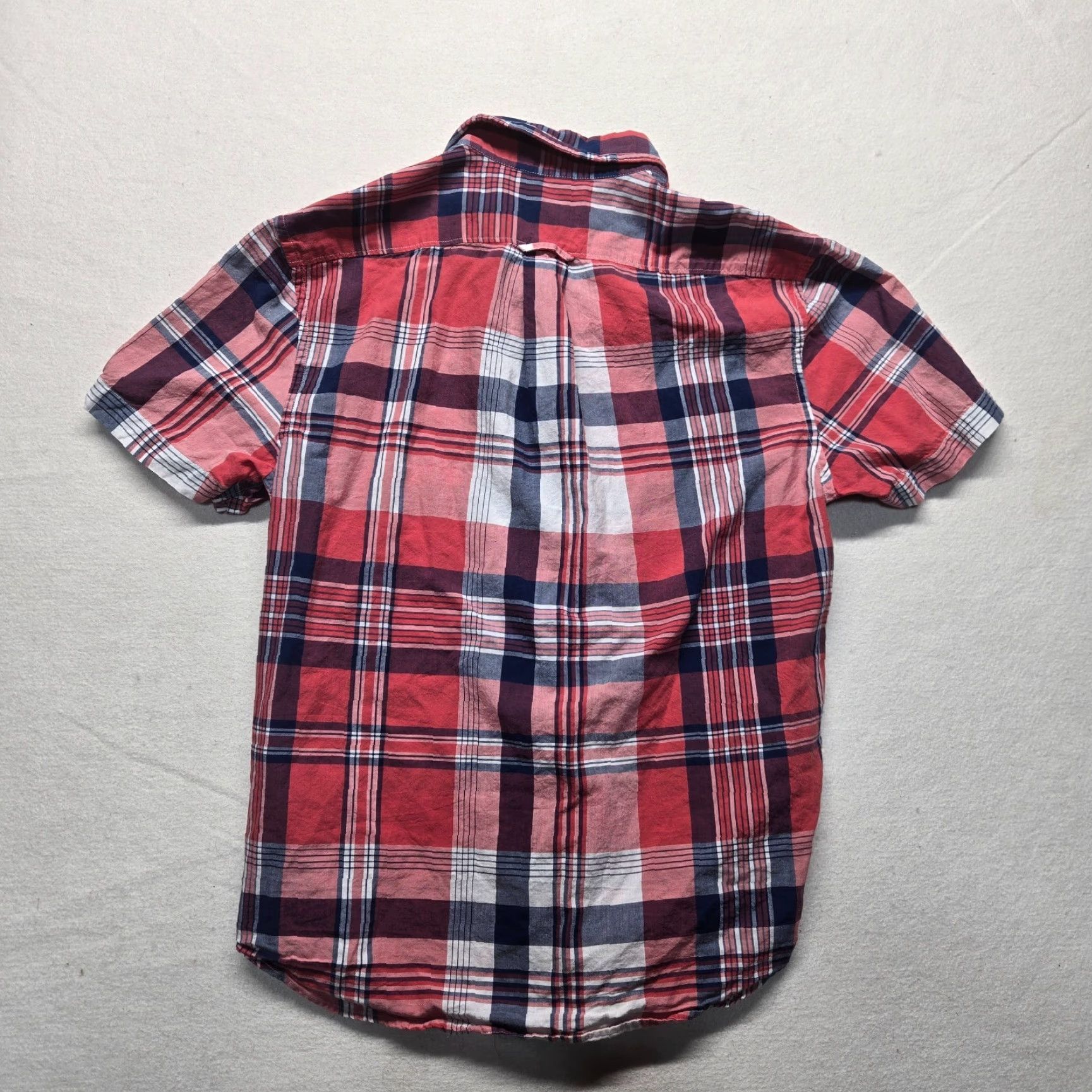 Lands' End Lands' End Shirt Men Button-Up Plaid Short Sleeve Red Cotton Adult S Small 14 14.5 Classic Preppy Button-Down Mens Size US S / EU 44-46 / 1 - 7 Thumbnail