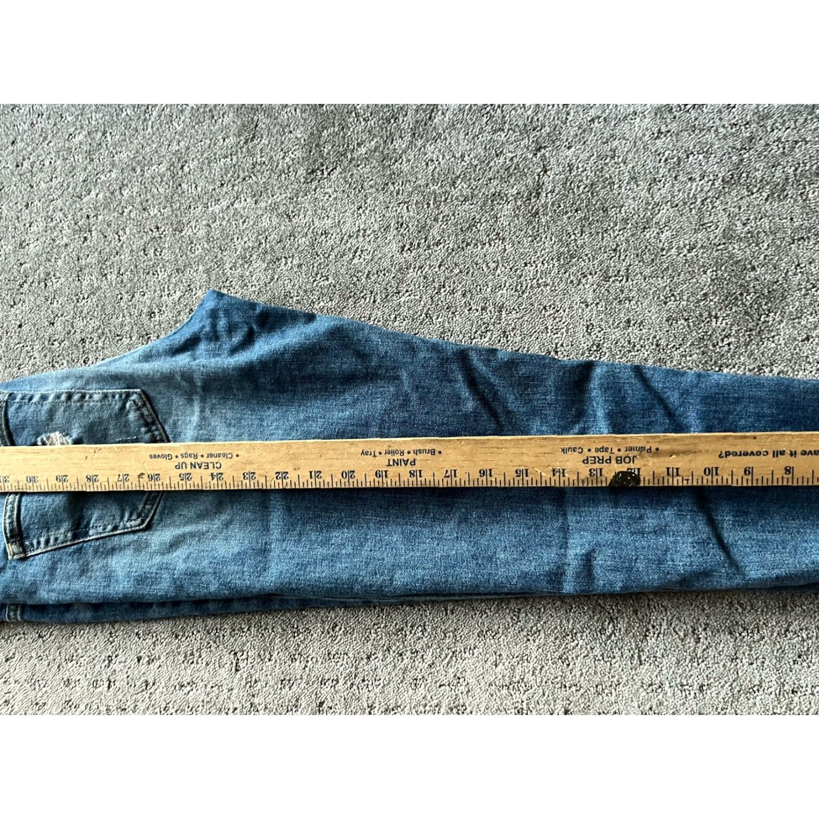 Gap Gap Jeans 1969 Womens Mid Rise Straight Distressed Stone Wash Blue Denim Size 26" / US 2 / IT 38 - 6 Thumbnail