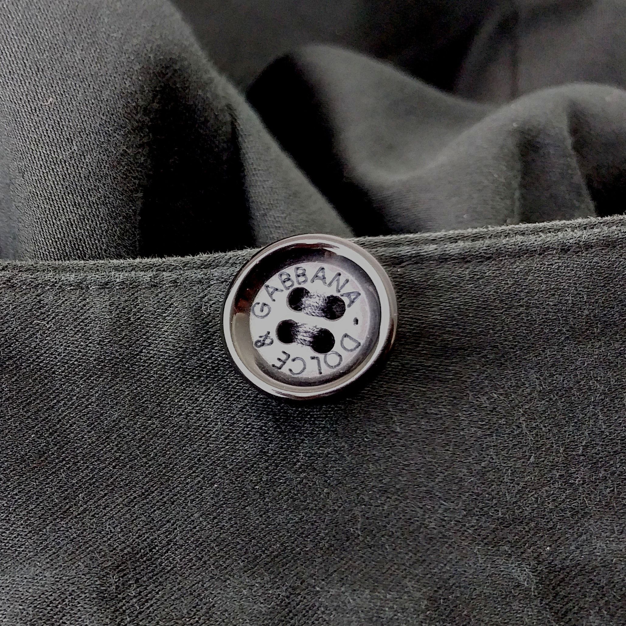 Dolce & Gabbana Vintage Black Tailored Cotton Pants Archival 90s Size 28" / US 6 / IT 42 - 6 Thumbnail