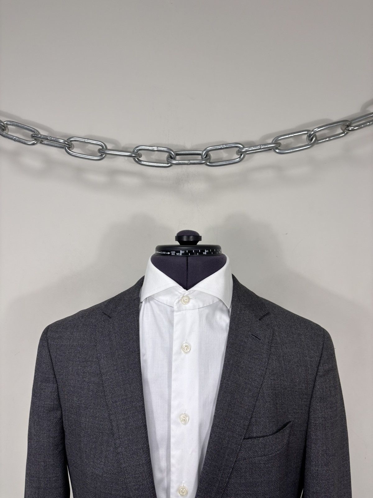 Hugo Boss Hugo Boss Men’s Grey Drago Super 120 Wool Blazer Jacket Size 38R - 8 Thumbnail