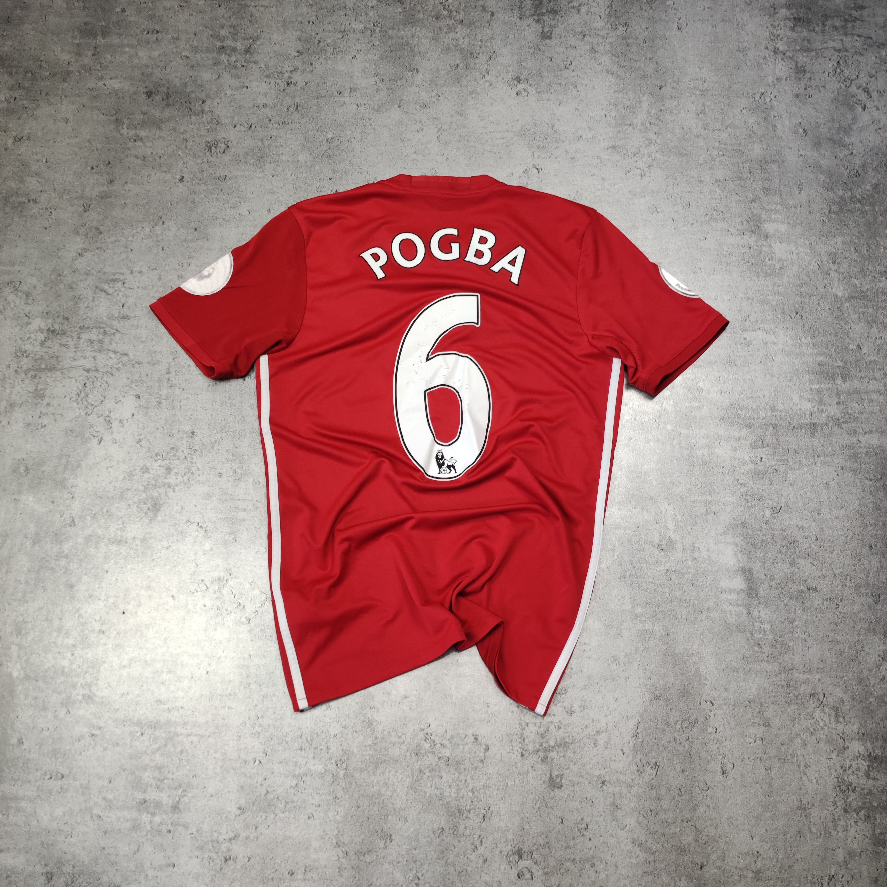 RARE #6 Pogba Manchester United Home Football Jersey