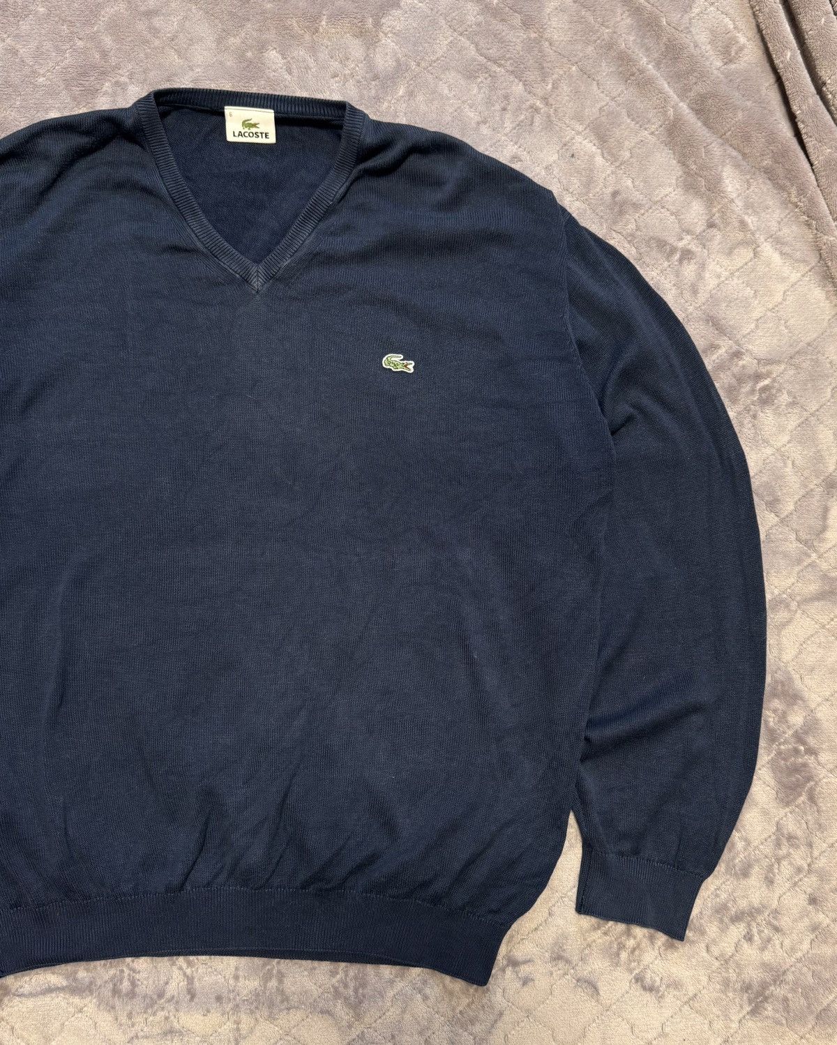 Lacoste × Vintage Vintage Lacoste Cardigan Wool Knitwear Sweater Size US L / EU 52-54 / 3 - 3 Thumbnail