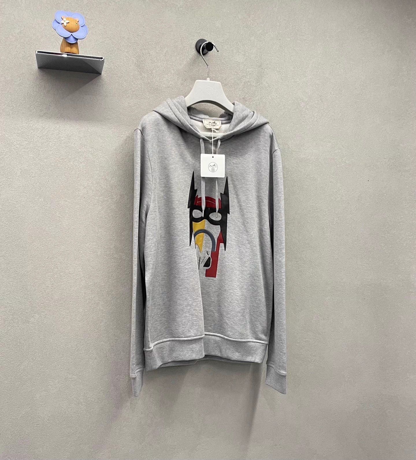 Hermes HERMES Horsehead Print Light Gray Sweatshirt M Size US M / EU 48-50 / 2 - 3 Thumbnail