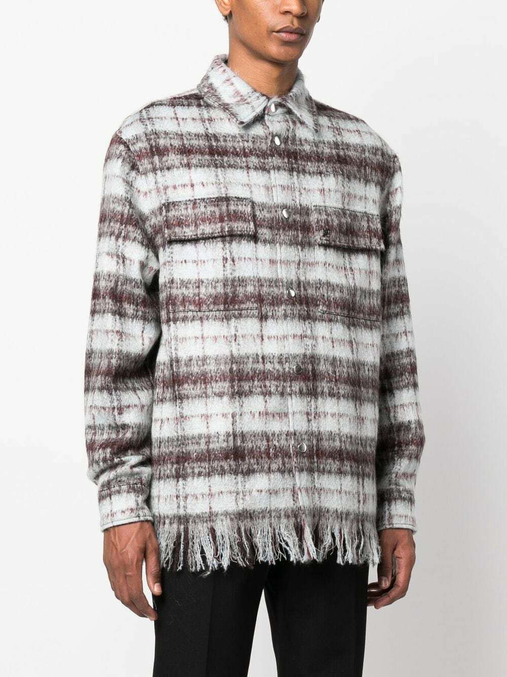 Amiri o1y0525 Checked Shirt in Sky Blue/Red Size US XL / EU 56 / 4 - 3 Thumbnail