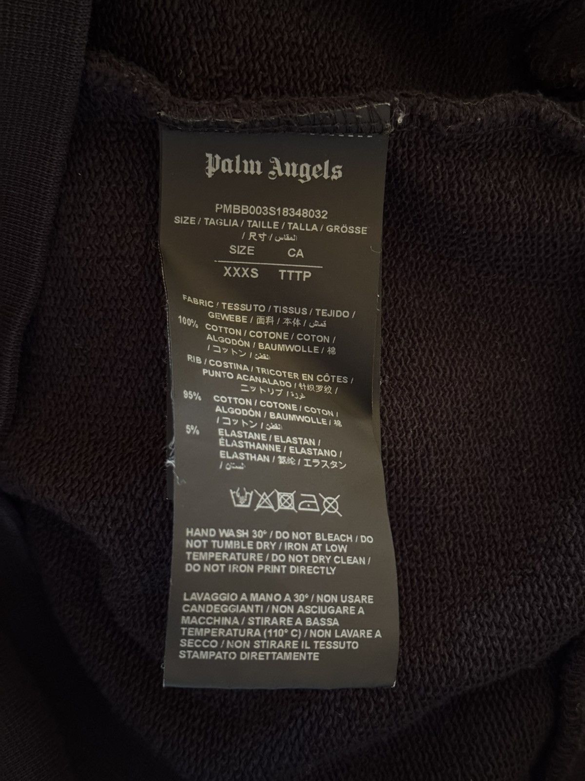 Palm Angels Palm Angels Black Hoodie with Flame Sleeves Size US XXS / EU 40 - 5 Thumbnail