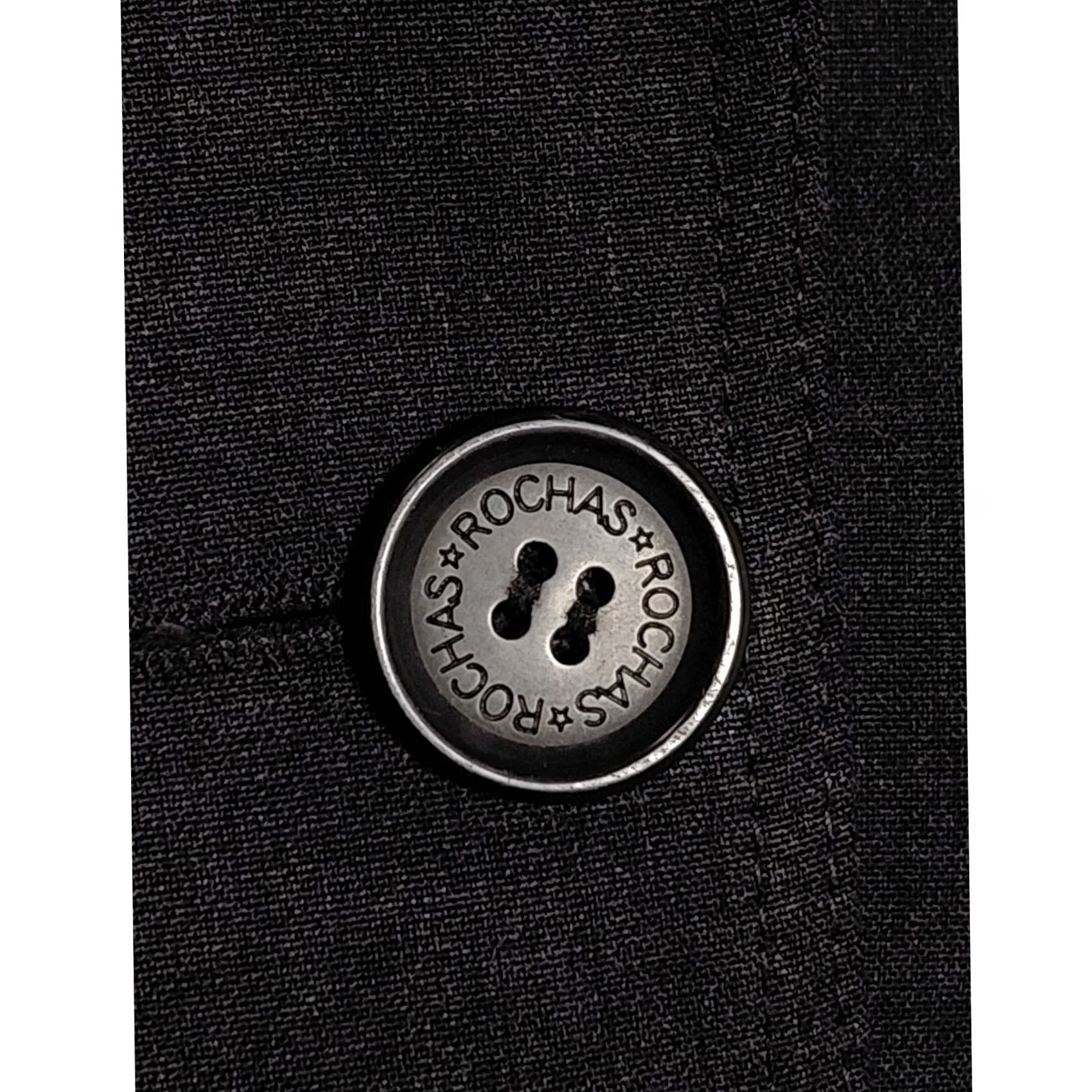 Rochas ROCHAS Blazer Wool Solid Long Sleeve Women Size 8, Gray, Button Closure, Lined, 100% Wool, Formal Workwear, Classic Fit, Dry Clean Only Size M / US 6-8 / IT 42-44 - 3 Thumbnail