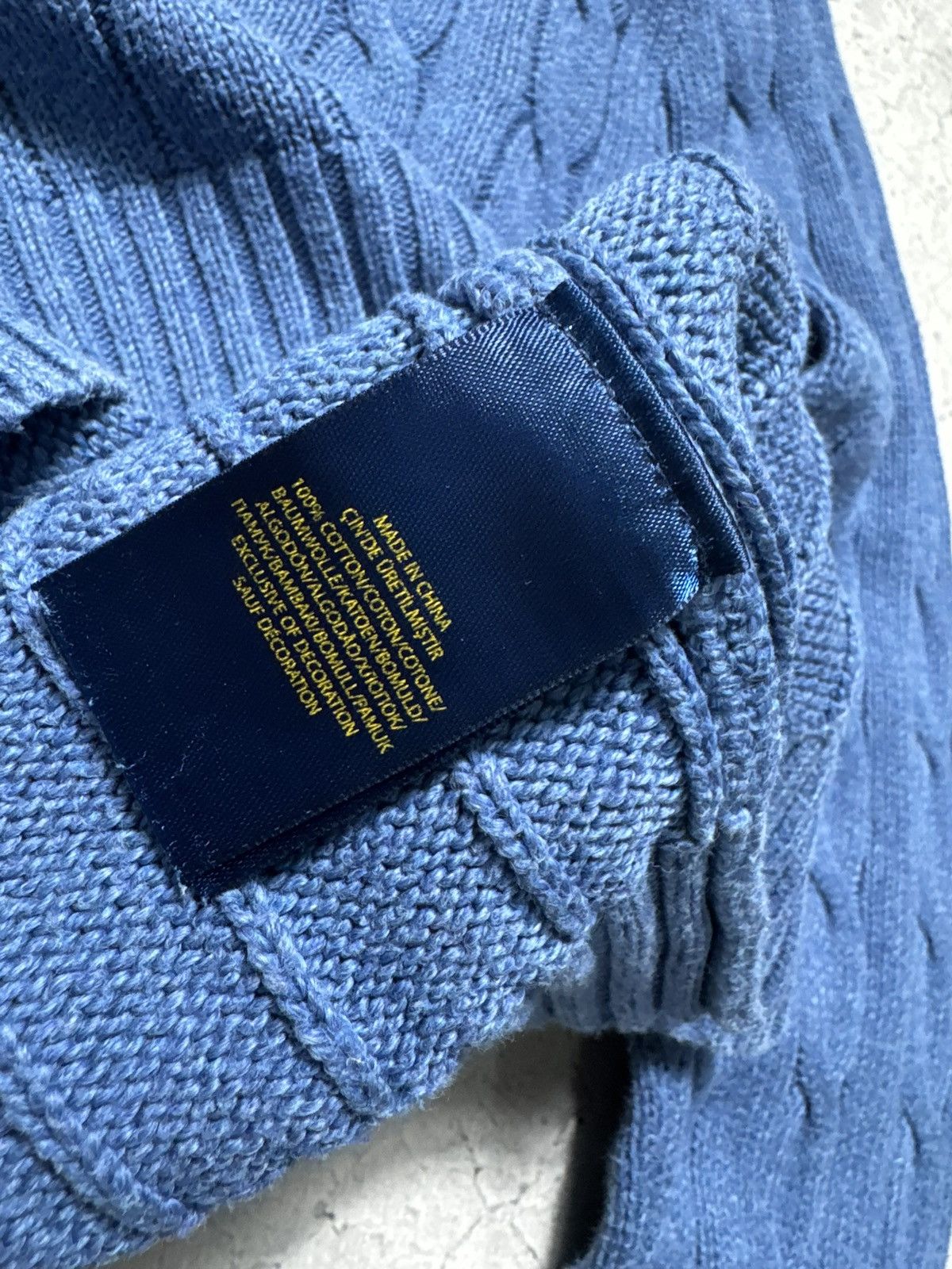 Polo Ralph Lauren Polo Ralph Lauren Blue Cable Knit Sweater Size M PRL Size US M / EU 48-50 / 2 - 7 Thumbnail