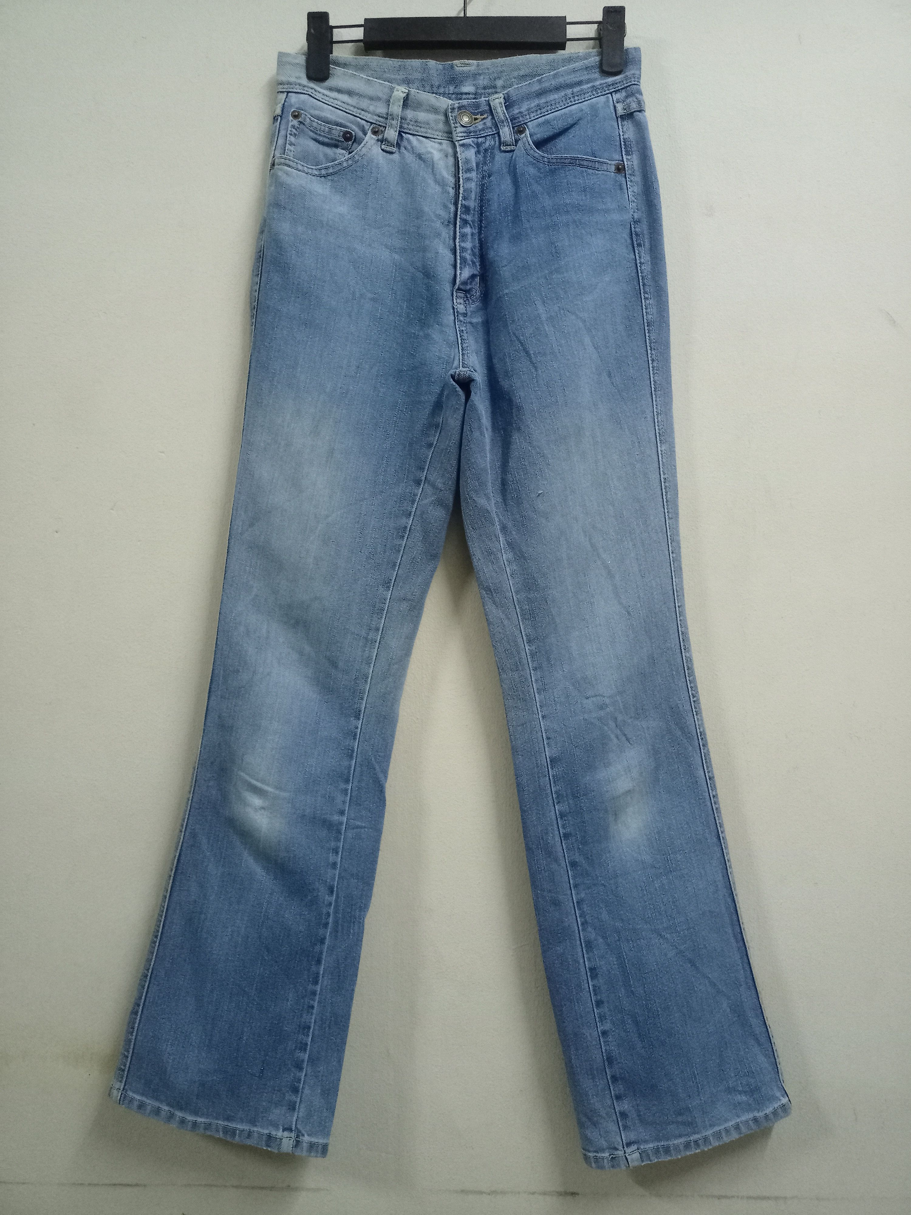 image of 1990X Clothing Vintage Japanese Topvalu Blue Wash Flare Jeans, Men's (Size 27)