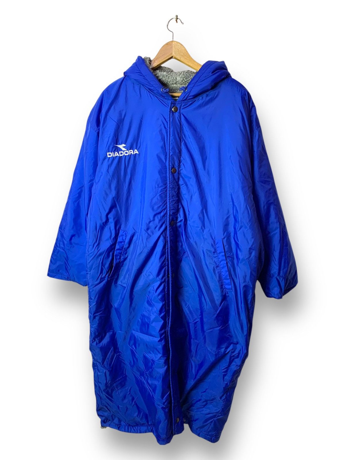Diadora Steals! Diadora Sportswear Long Coach Jacket Fleece Lining Size US L / EU 52-54 / 3 - 1 Thumbnail