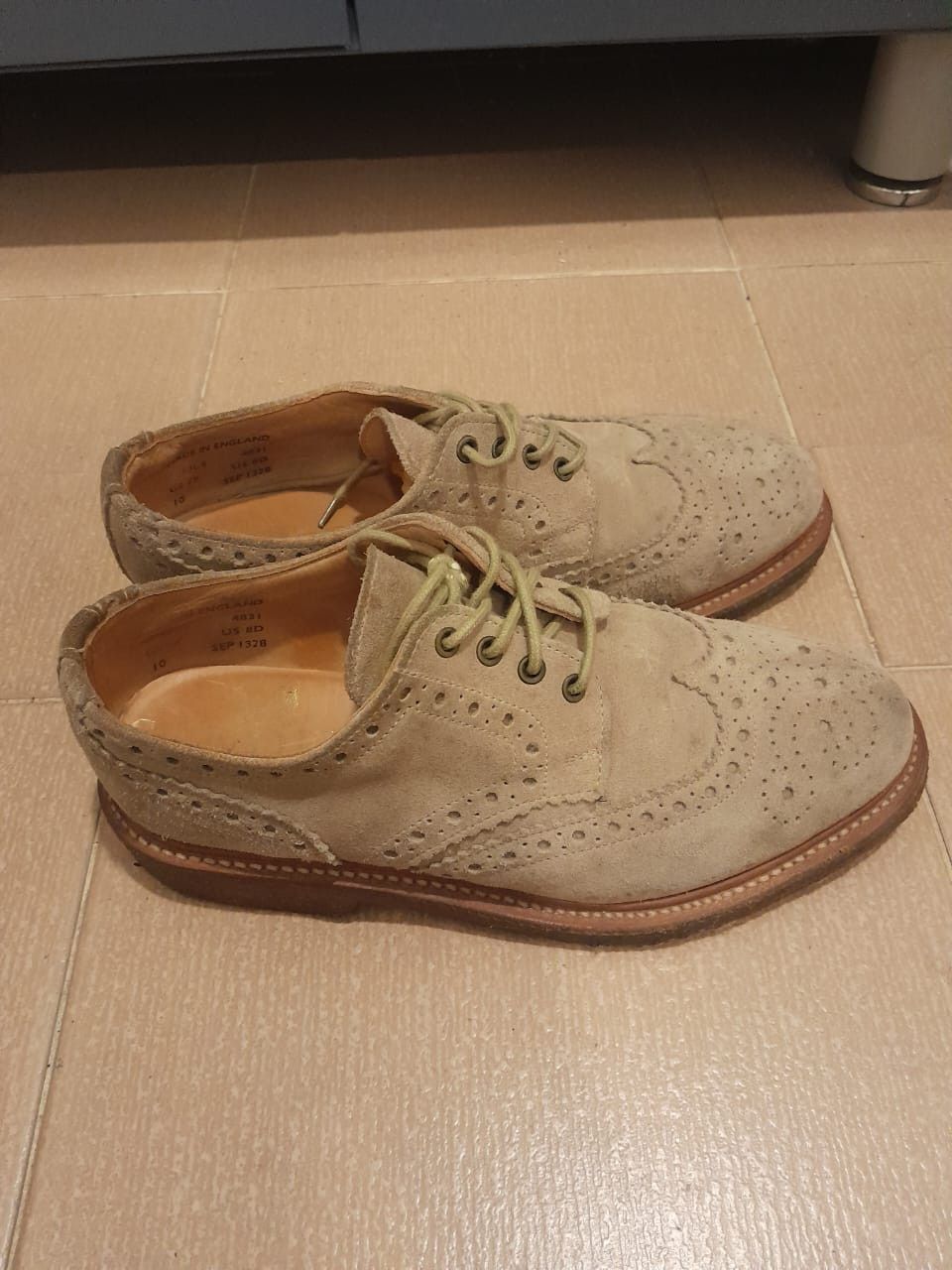 Designer × Sanders × Simple Shoes Sanders Oxford Brogue Shoes Size US 8 / EU 41 - 1 Thumbnail