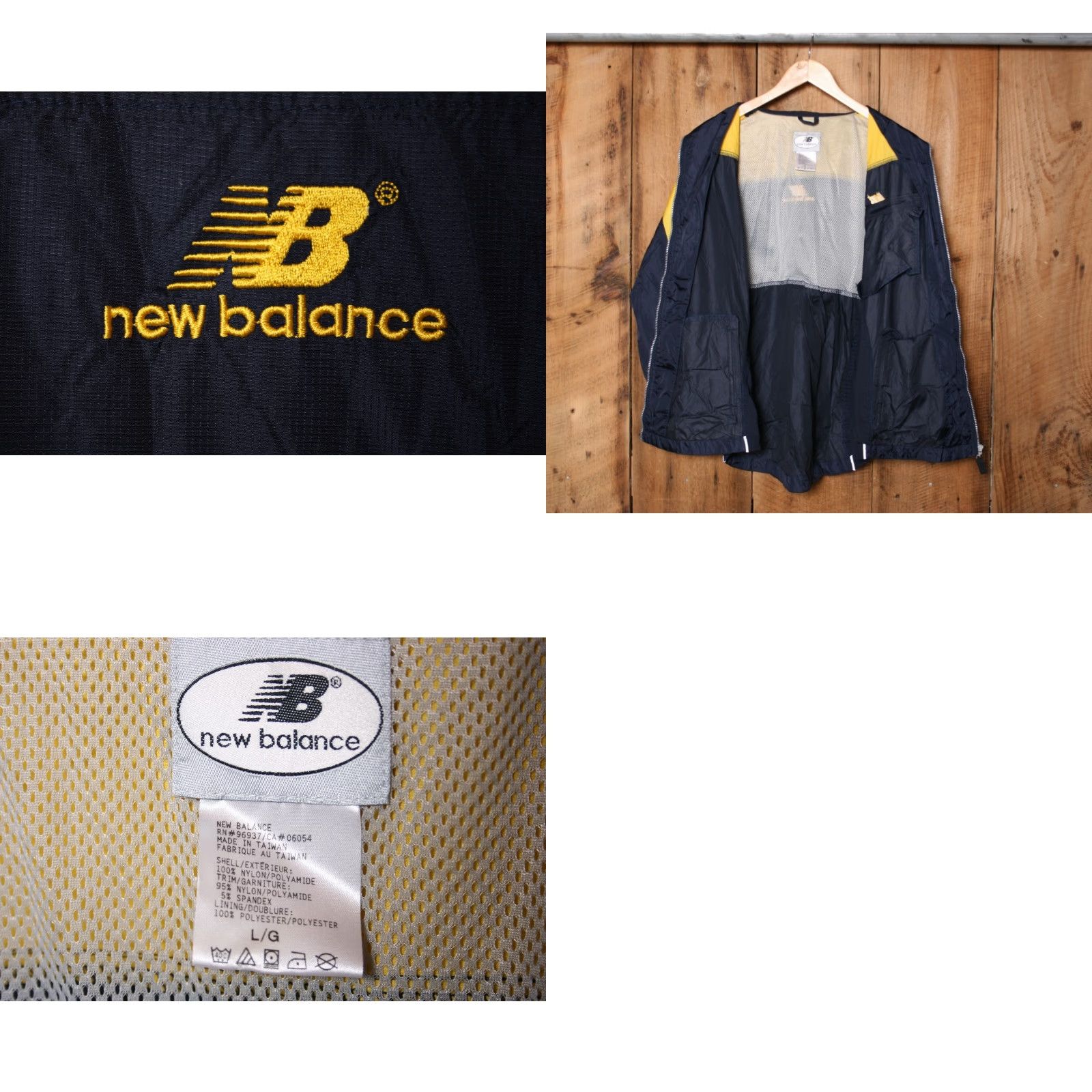 New Balance VINTAGE New Balance Jacket Track Jacket Men L Blue Yellow Nylon Zip Sweat Activewear Running & Jogging Size US L / EU 52-54 / 3 - 8 Thumbnail