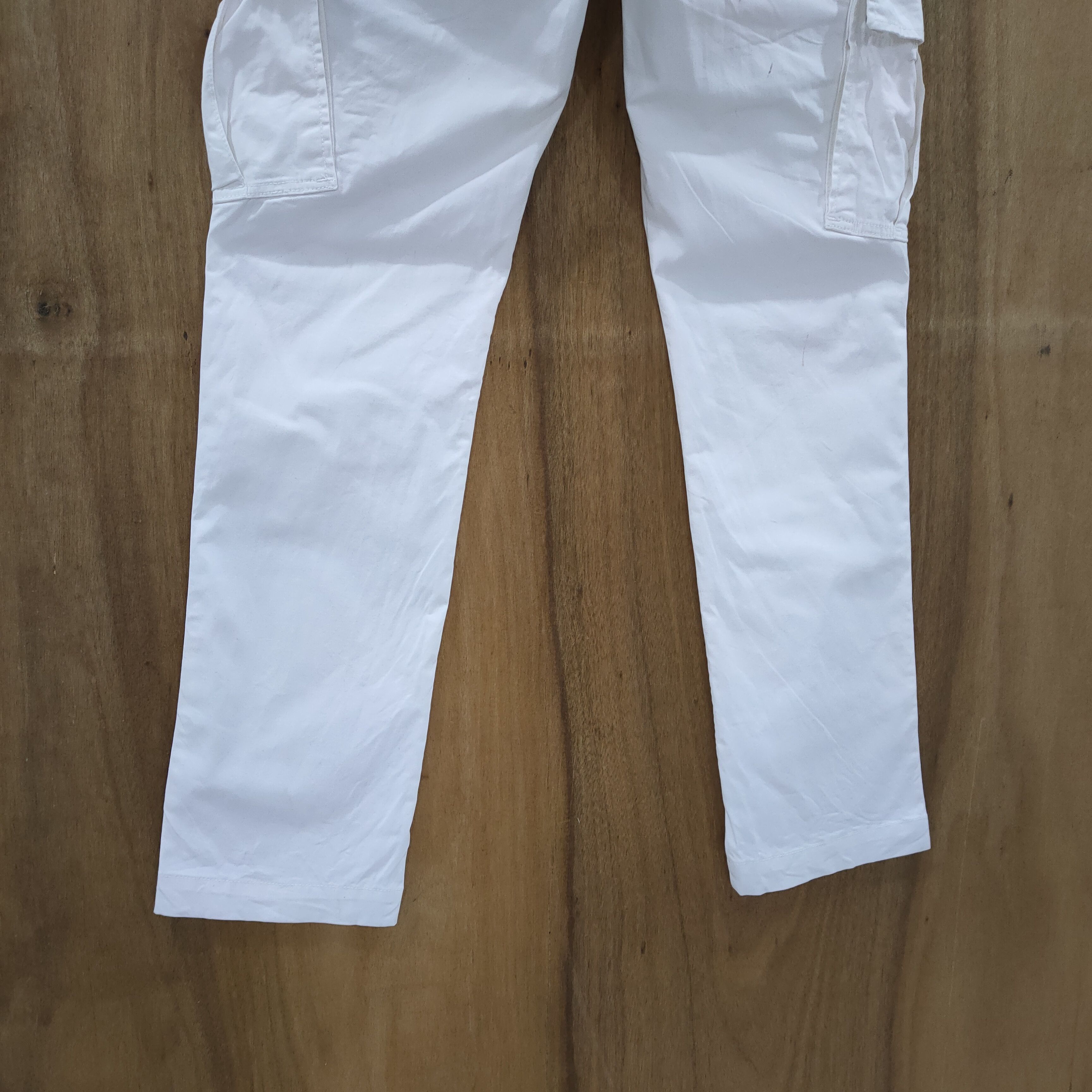 Japanese Brand JAPANESE WHITE YELLOW SKINNY CARGO PANTS Size US 33 - 8 Thumbnail