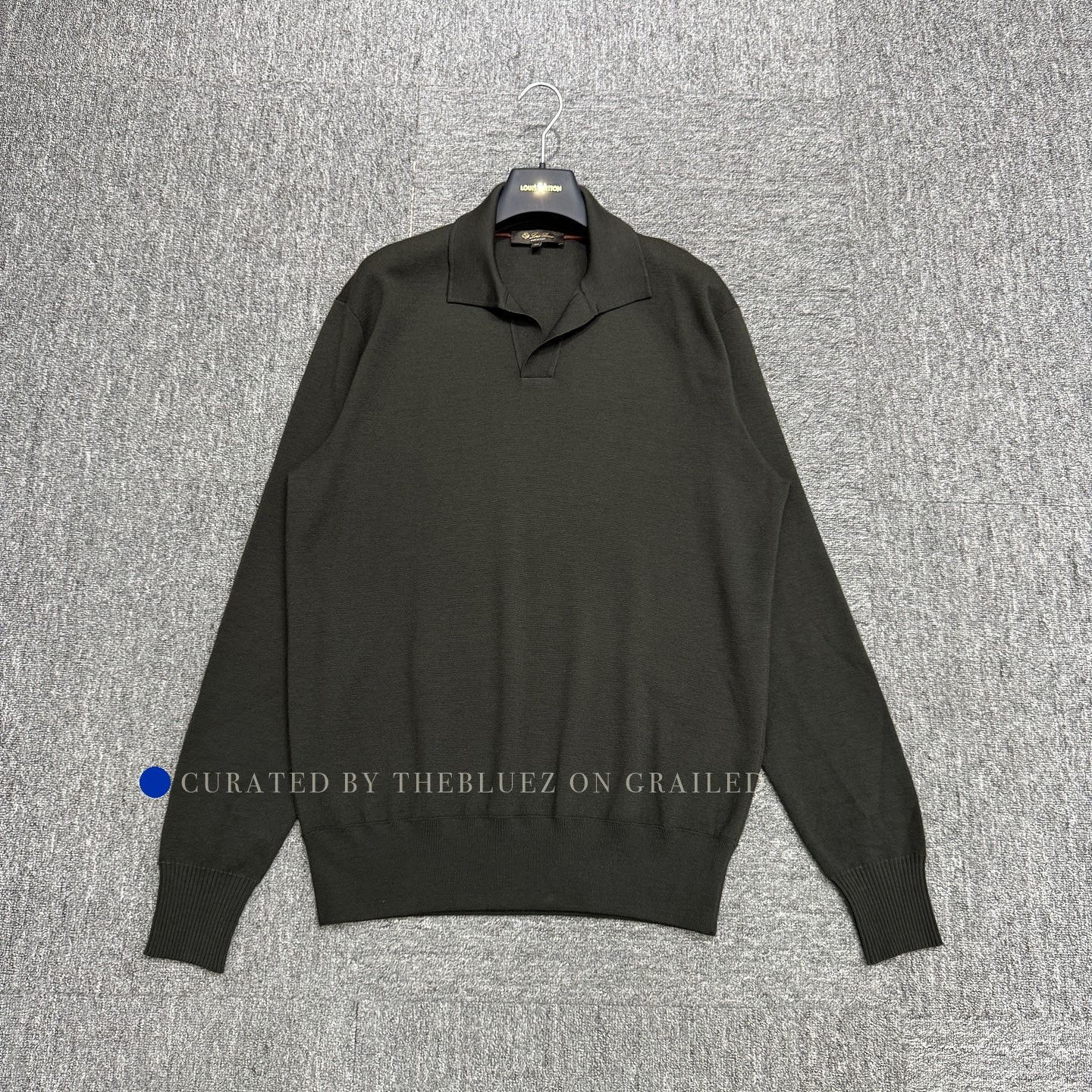 Loro Piana Green Long-Sleeve Polo Shirt Size US M / EU 48-50 / 2 - 1 Thumbnail