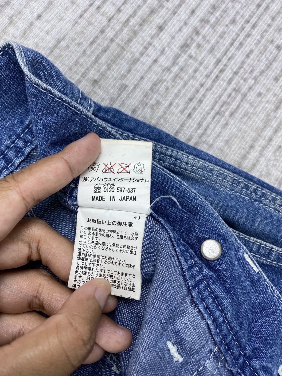 ABAHOUSE × Japanese Brand × Vintage Vintage Abahouse Carpenter Buckle Back Denim Pants Size US 34 / EU 50 - 14 Thumbnail