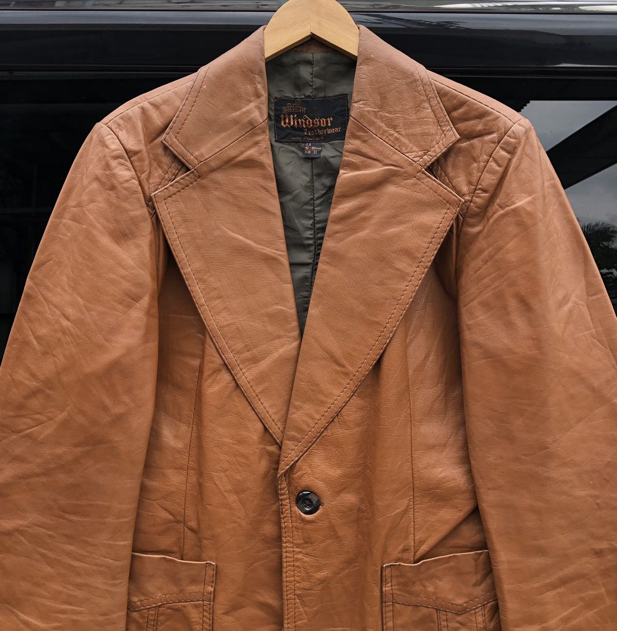 Windsor Smith Vintage WINDSOR Leatherwear Brown Jacket Made In England 🏴󠁧󠁢󠁥󠁮󠁧󠁿 Size US L / EU 52-54 / 3 - 3 Thumbnail