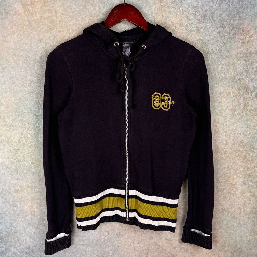 Harley Davidson × Vintage VTG Y2K Harley Davidson Gemstone Hoodie Sweatshirt Black Size S / US 4 / IT 40 - 2 Thumbnail