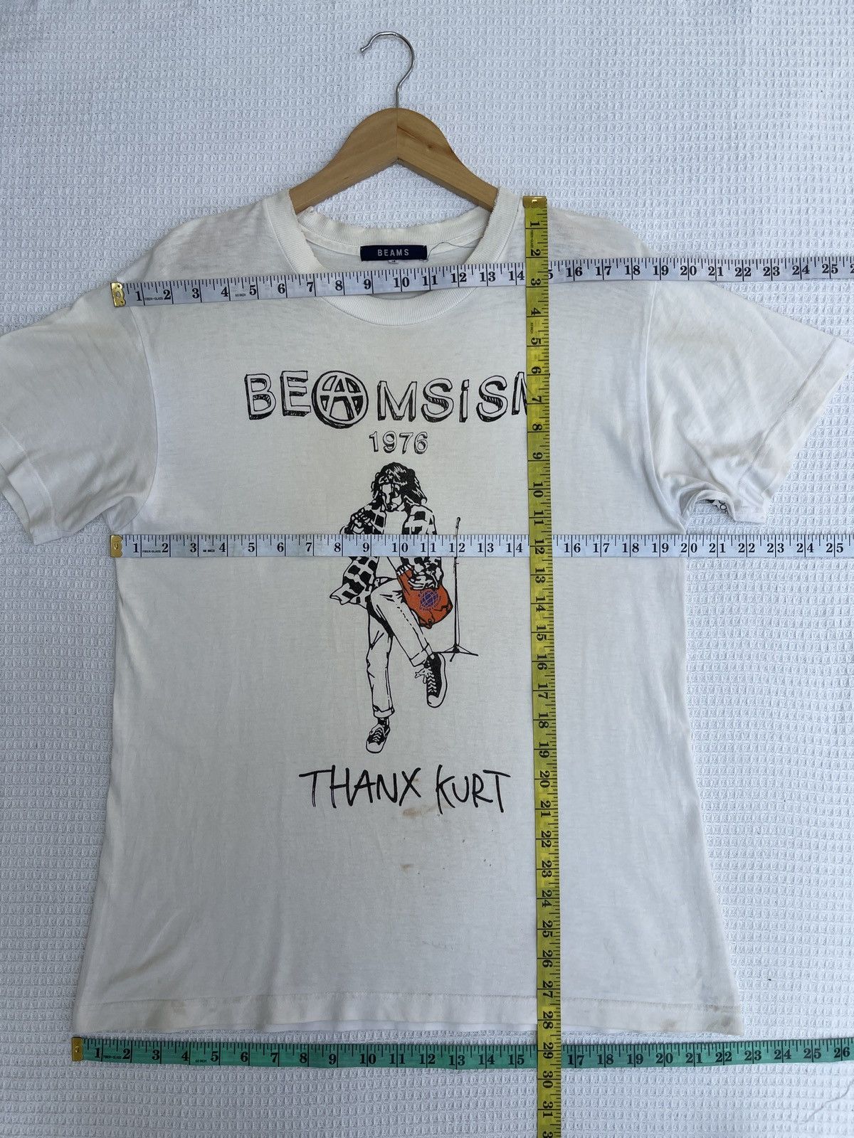 Band Tees × Beams Plus Last Drop🔥THRASHED🔥Beams Pop Art Kurt Cobain ERD GRUNGE Tee Size US L / EU 52-54 / 3 - 14 Thumbnail