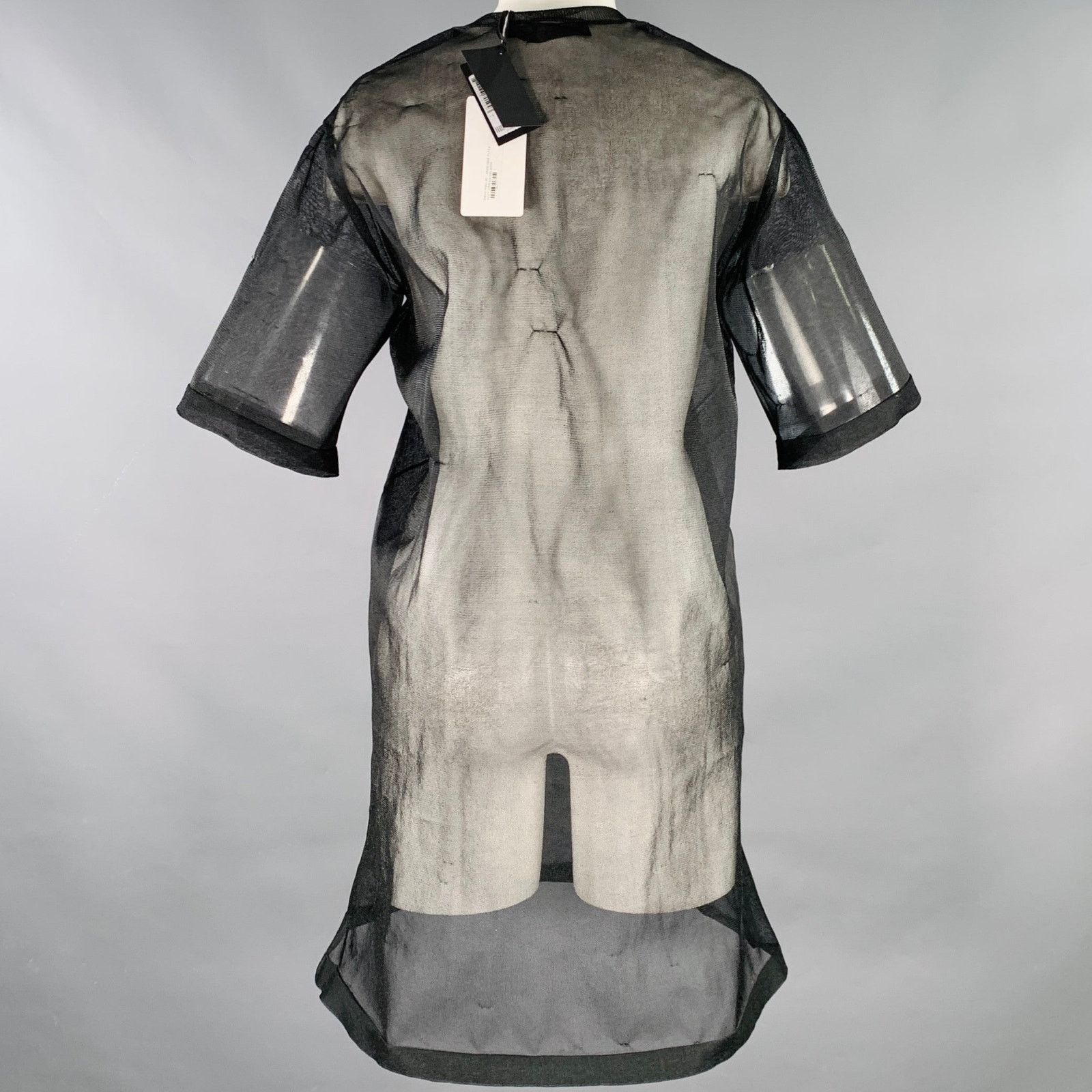 Calvin Klein CALVIN KLEIN Wilson Black Mesh T-Shirt Dress Size XS / US 0-2 / IT 36-38 - 3 Thumbnail