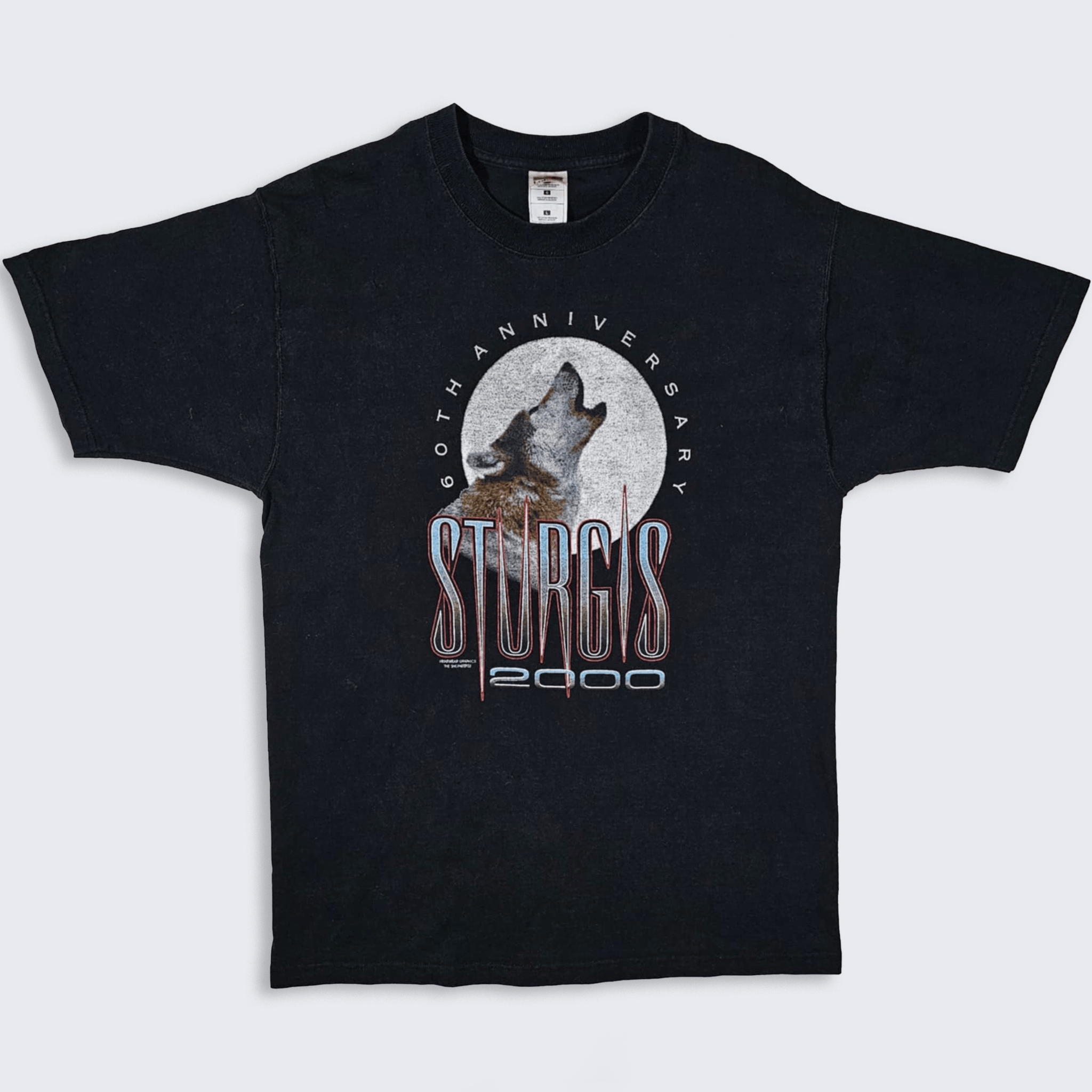 Fruit Of The Loom × Vintage Sturgis Vintage Y2K Wolf Motorcycle Rally T-Shirt Size US L / EU 52-54 / 3 - 1 Thumbnail