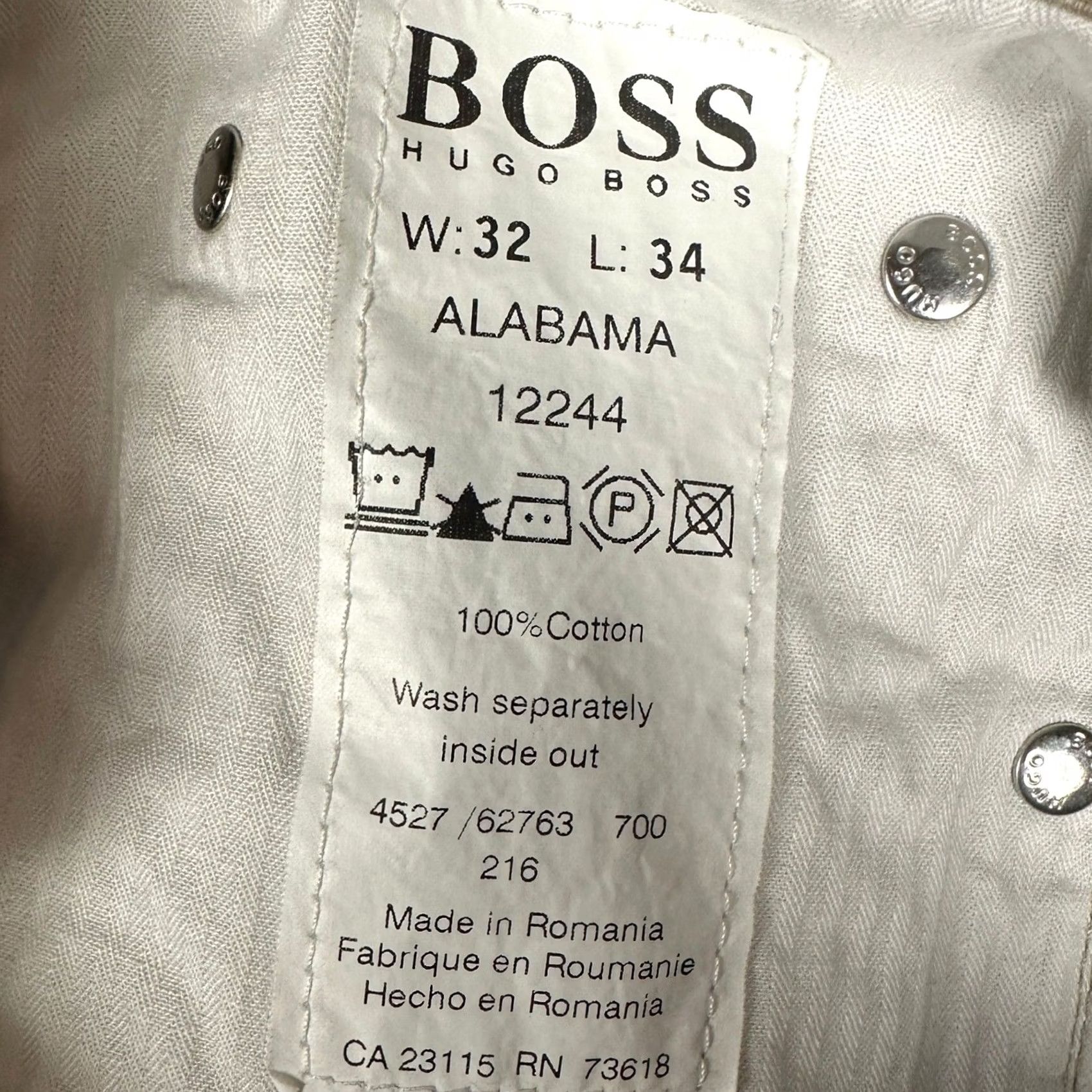 Hugo Boss Hugo Boss Alabama Corduroy Pants Beige 5-Pocket Straight Leg Mens 32x34 Chino Flat Front Size US 32 / EU 48 - 4 Thumbnail