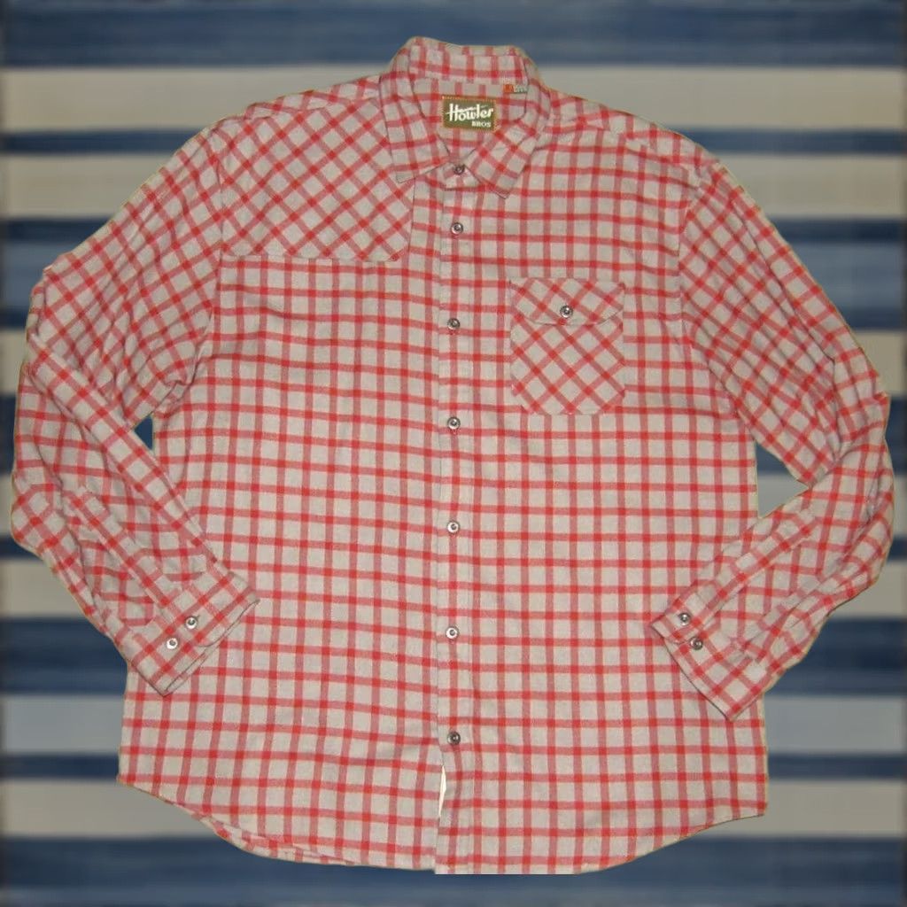 Vintage HOWLER BROS Harker Flannel Plaid Long Sleeve Button Down Shirt Large Size US L / EU 52-54 / 3 - 1 Thumbnail