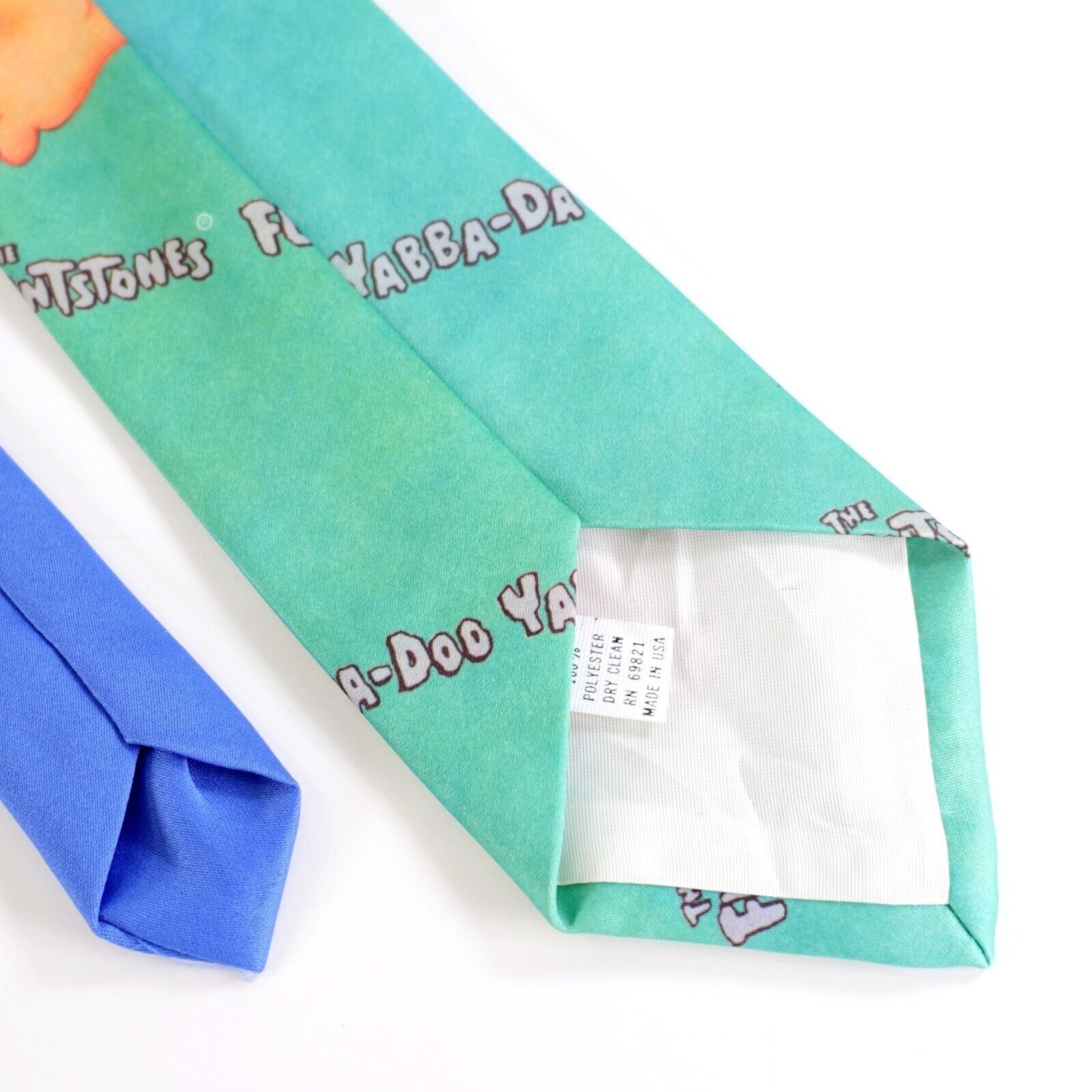 Ralph Marlin Ralph Marlin The Flintstones Green Print Polyester Tie Size ONE SIZE - 6 Thumbnail