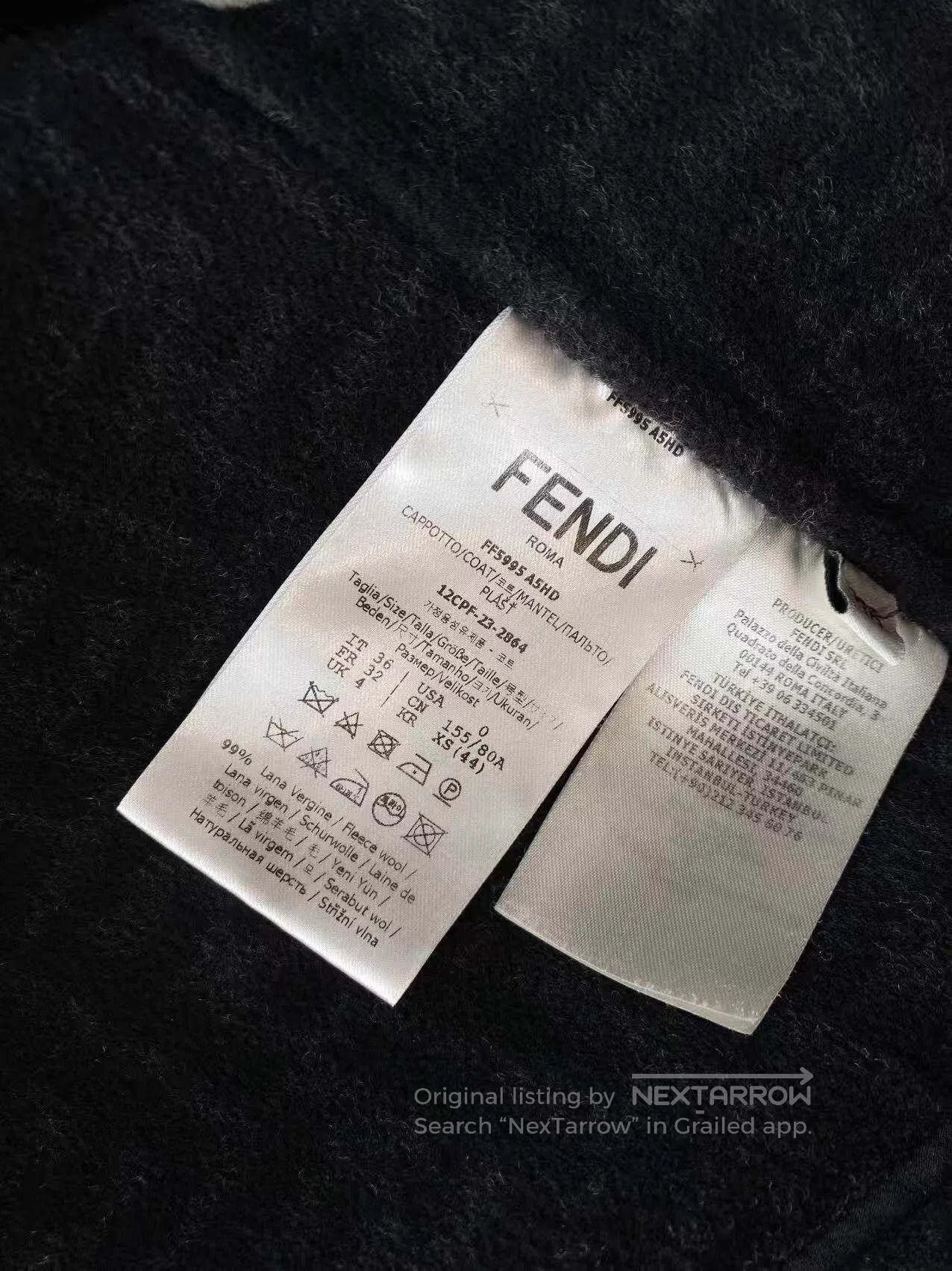 Fendi Fendi The inside is full of printed belt coats| Size XXS / US 00 / IT 34 - 5 Thumbnail