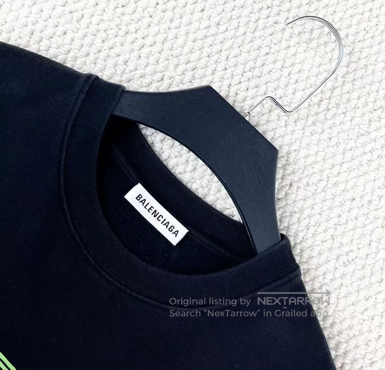 Balenciaga Balenciaga New Logo Black Sweatshirt S. Size US S / EU 44-46 / 1 - 3 Thumbnail