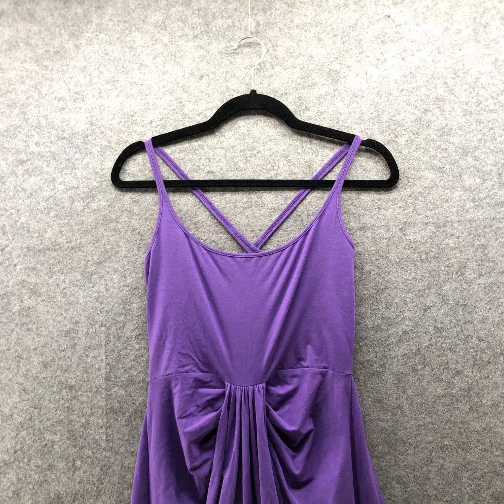 Rebecca Taylor Rebecca Taylor Drape Front Midi Dress Womens S Purple Sleeveless Cami Cross Back Size S / US 4 / IT 40 - 3 Thumbnail