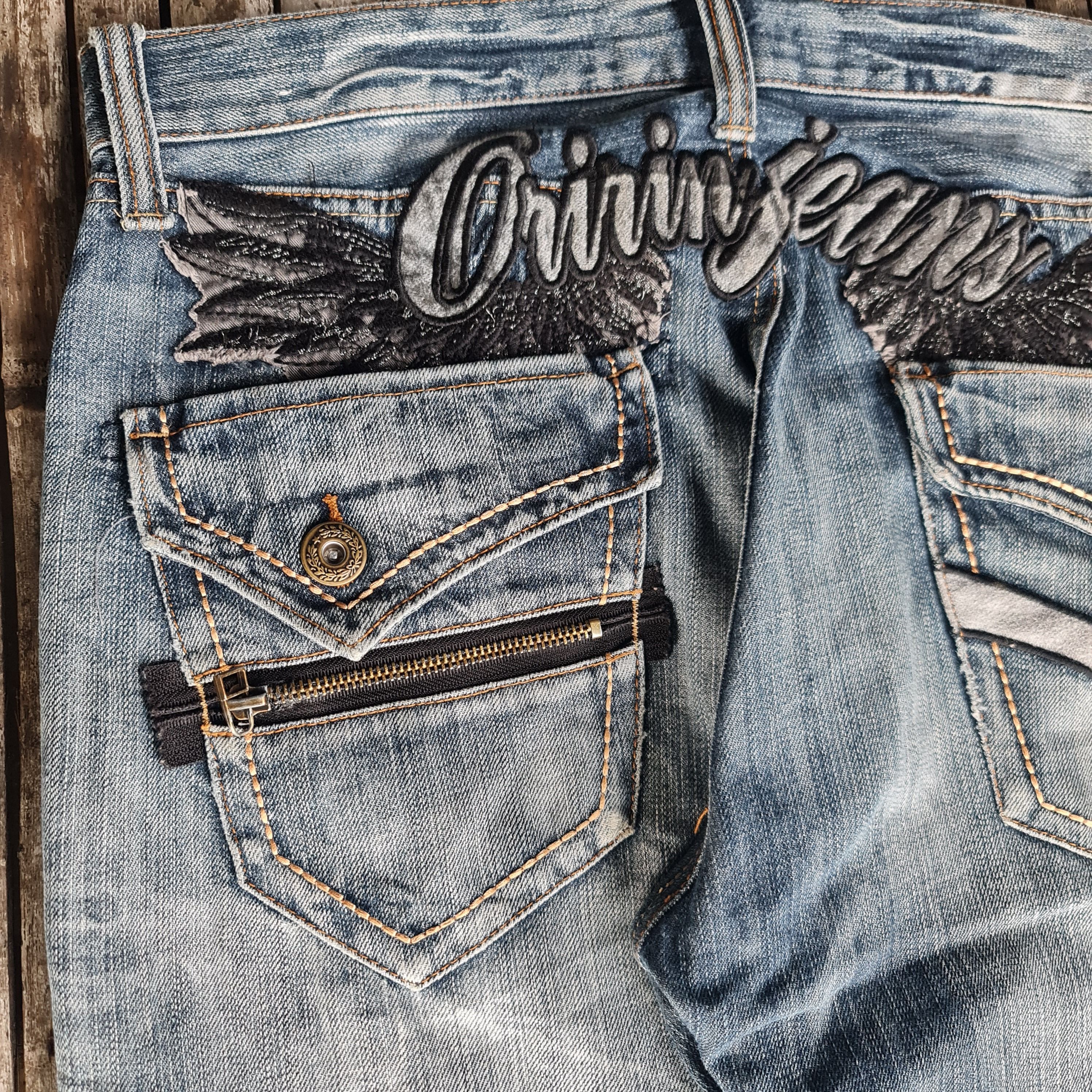 Japanese Brand Vintage Oririn embroidery logo jeans j0001 Size US 34 / EU 50 - 19 Thumbnail