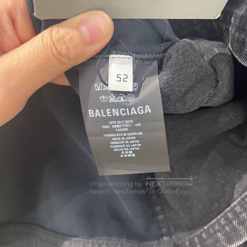 Balenciaga Balenciaga Denim Patchwork Back Printed Long Denim Jacket Size US L / EU 52-54 / 3 - 4 Thumbnail