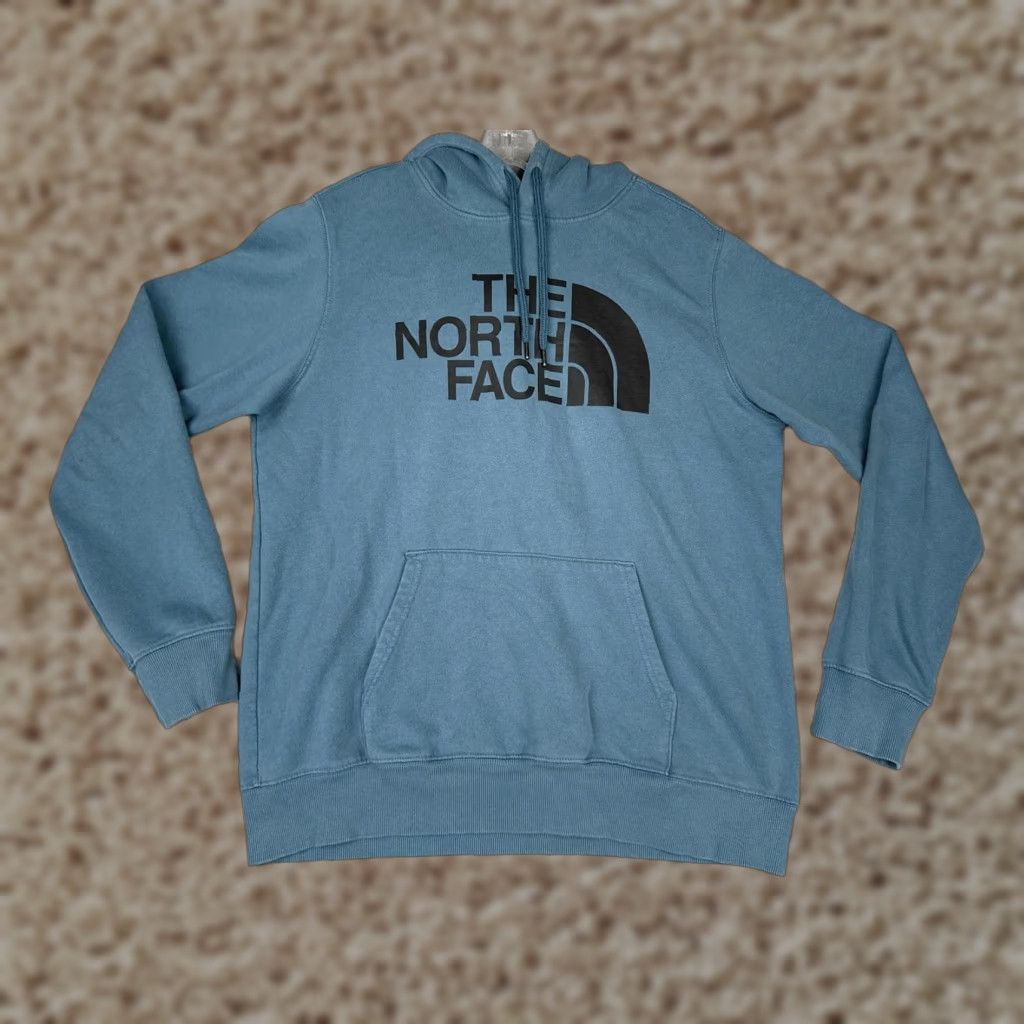 The North Face The North Face Hoodie Mens Large Blue Half Dome Logo Pullover Sweatshirt Jersey Size US L / EU 52-54 / 3 - 1 Thumbnail