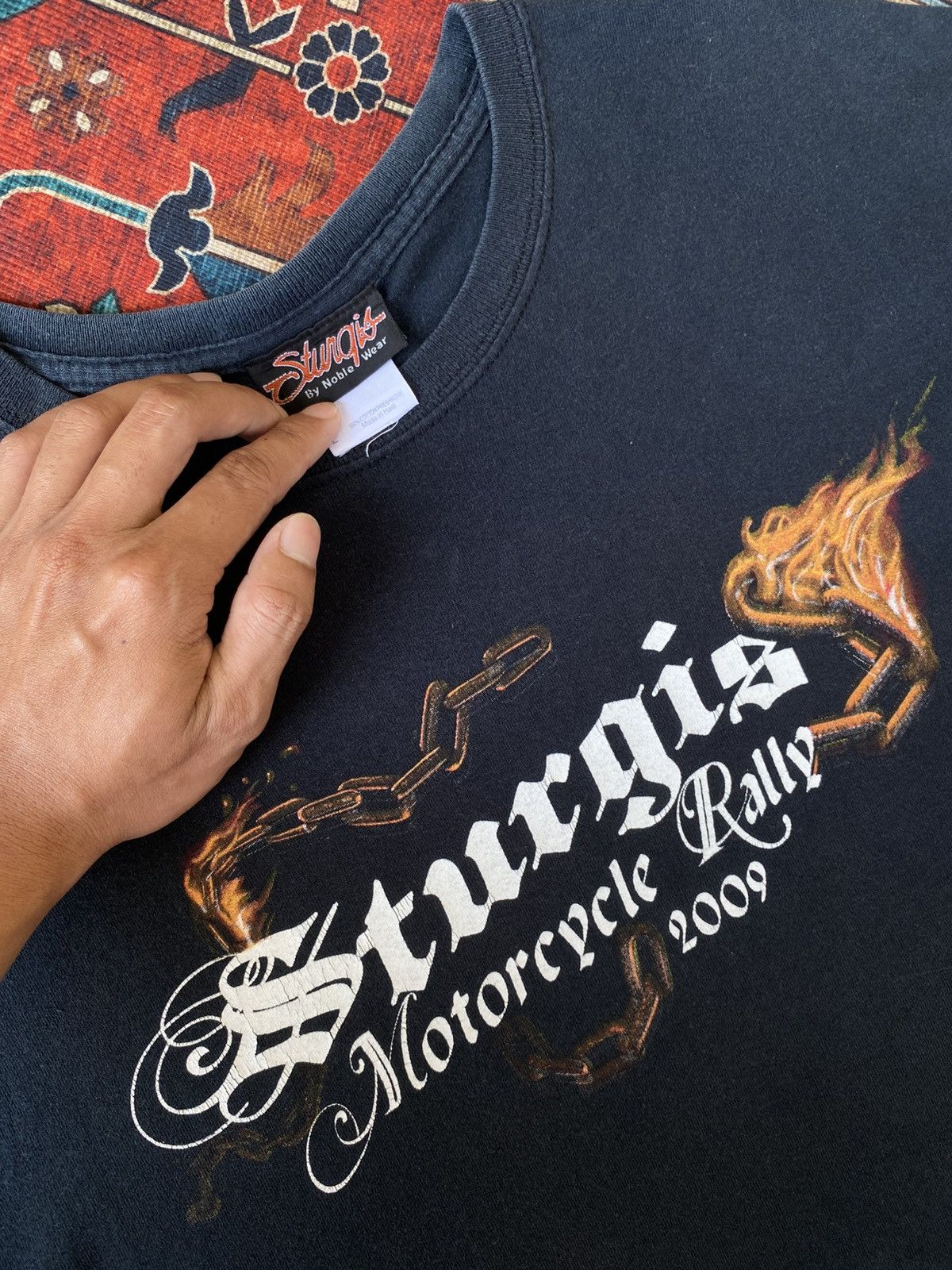 Vintage Sturgis Motorcycle Rally Flaming eagle graphic T-Shirt Size US L / EU 52-54 / 3 - 6 Thumbnail