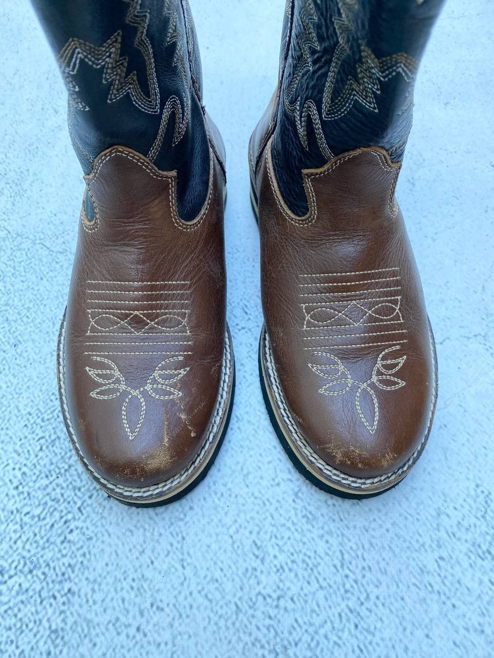 If Six Was Nine Vintage As 98 style Faded Cowboy Biker High Boots Size US 5 / IT 35 - 8 Thumbnail