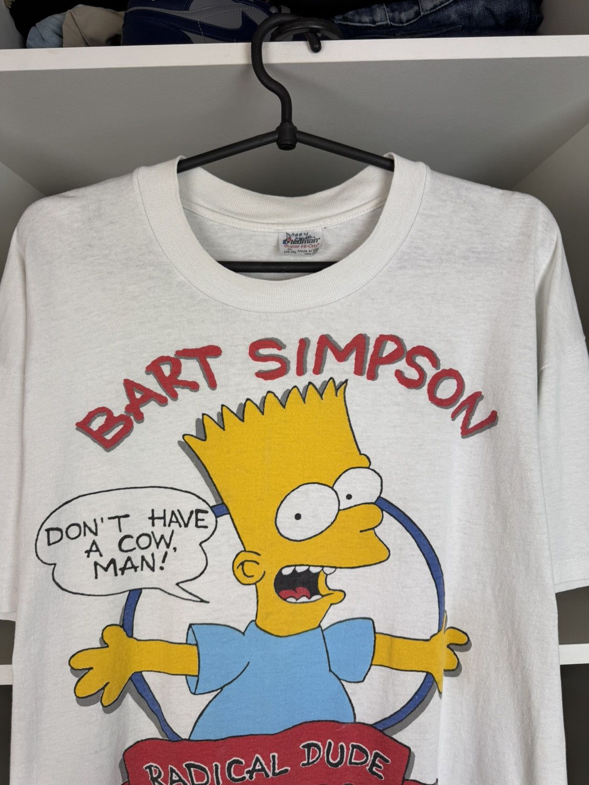 The Simpsons Vintage 1989 Bart Simpson Radical Dude Single Stitch T-shirt Size US XL / EU 56 / 4 - 2 Thumbnail