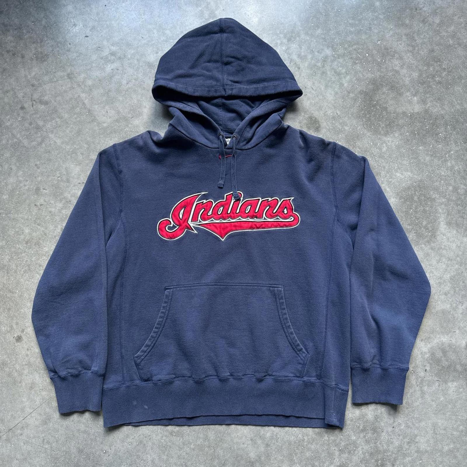 Nike Vintage Y2k MLB Cleveland Indians Center Swoosh Nike Hoodie Size US M / EU 48-50 / 2 - 1 Thumbnail