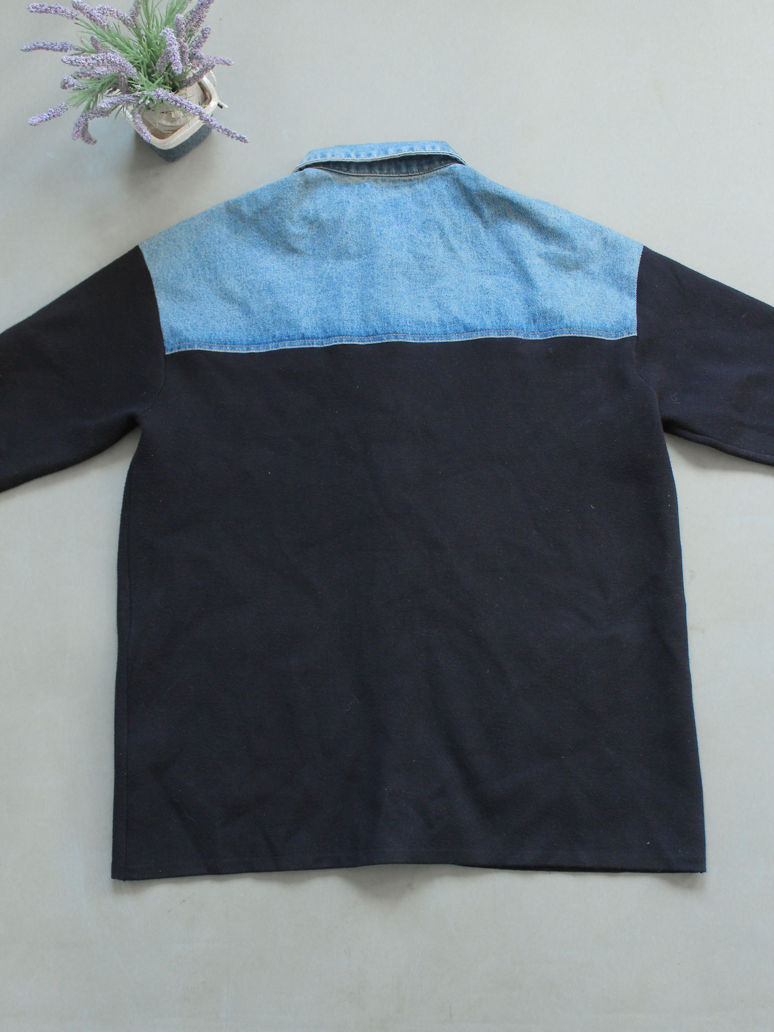 Sandro SANDRO PARIS DENIM AND WOOL JACKET WITH POCKETS Size M / US 6-8 / IT 42-44 - 3 Thumbnail