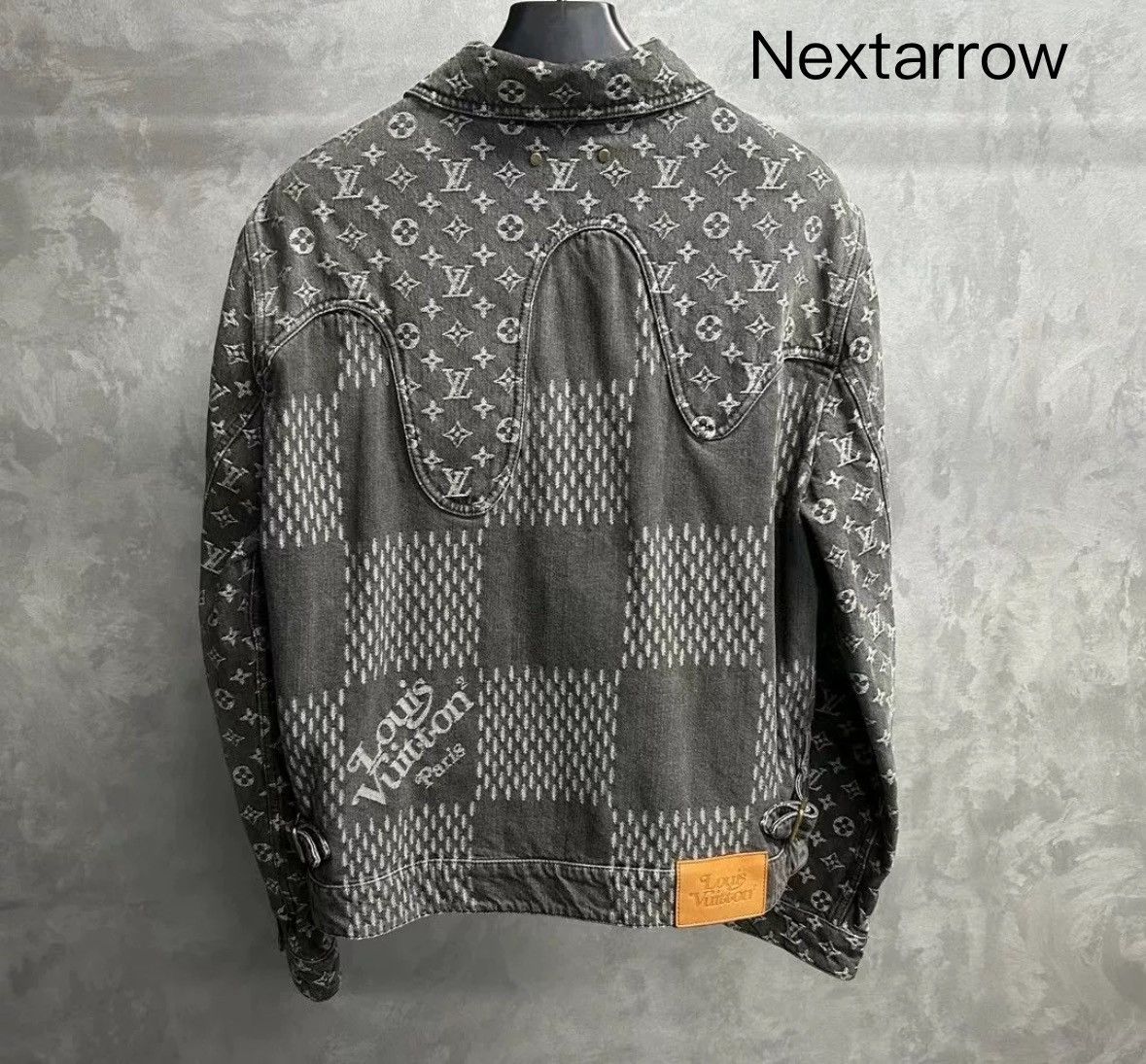 Louis Vuitton Louis Vuitton's latest black and gray Nigo denim jacket Size US M / EU 48-50 / 2 - 2 Thumbnail
