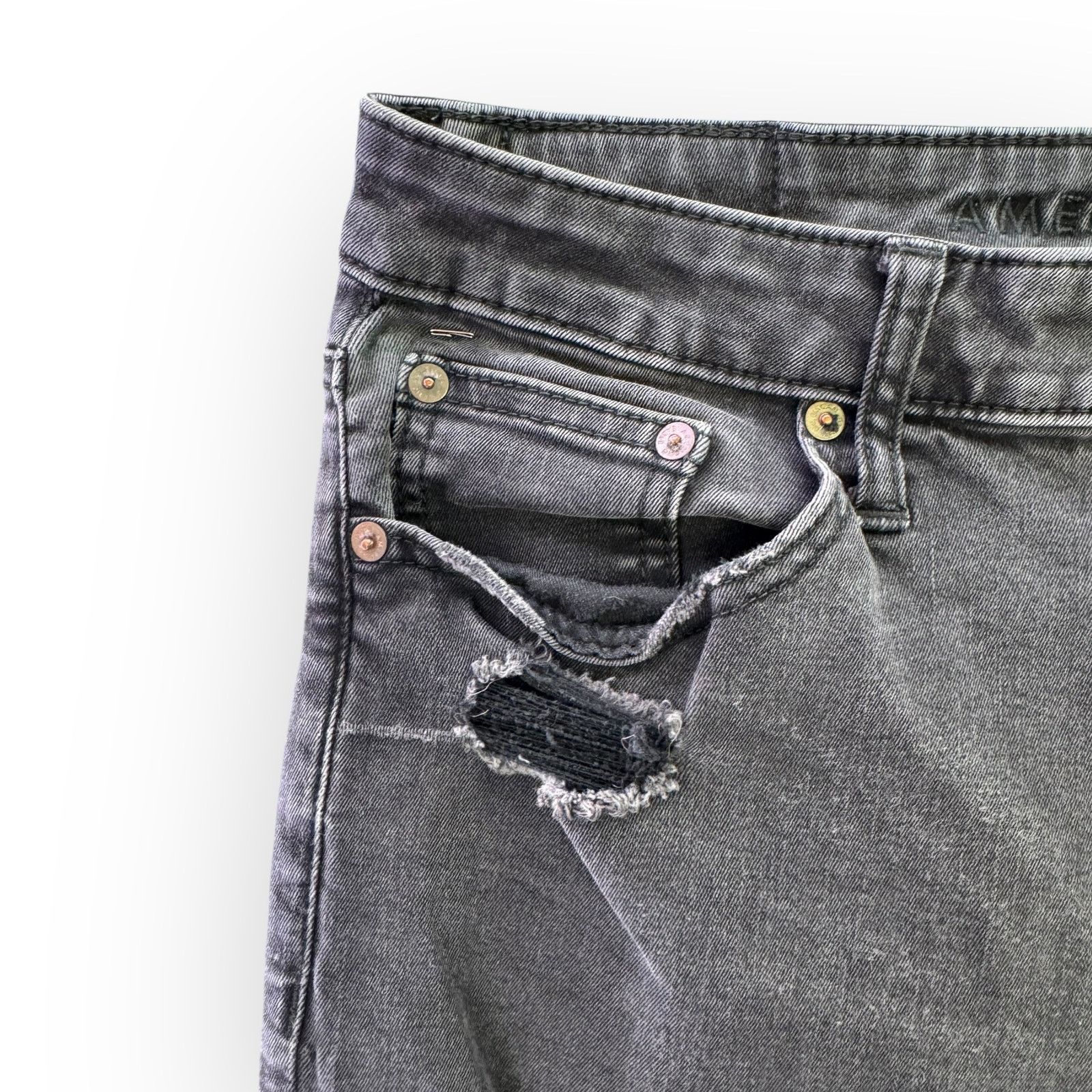American Eagle Outfitters American Eagle Slim Straight Jeans Men's 31x32 Black Size US 31 - 7 Thumbnail