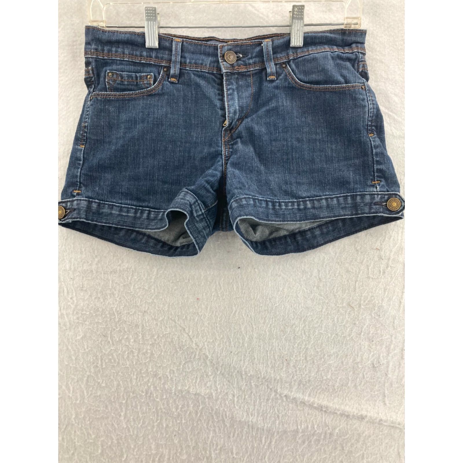 Levi's Levi's Shorts Womens 2 Blue Jean Mid Rise Stretch Shor ts Size 26" / US 2 / IT 38 - 2 Thumbnail