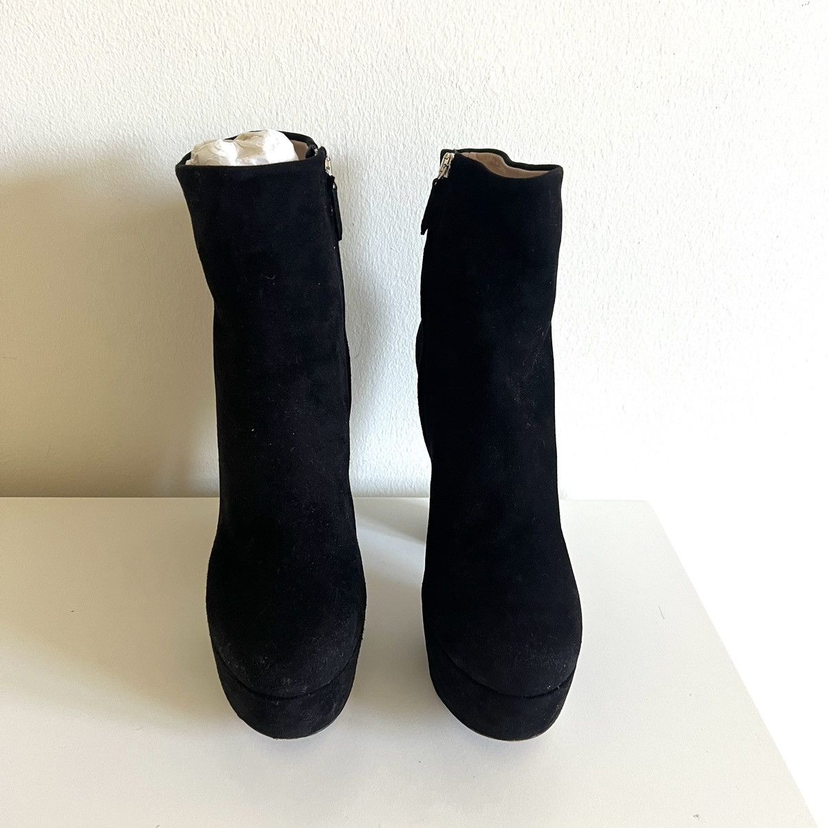 Miu Miu Miu Miu black suede platform boots size 40 Size US 10 / IT 40 - 2 Thumbnail