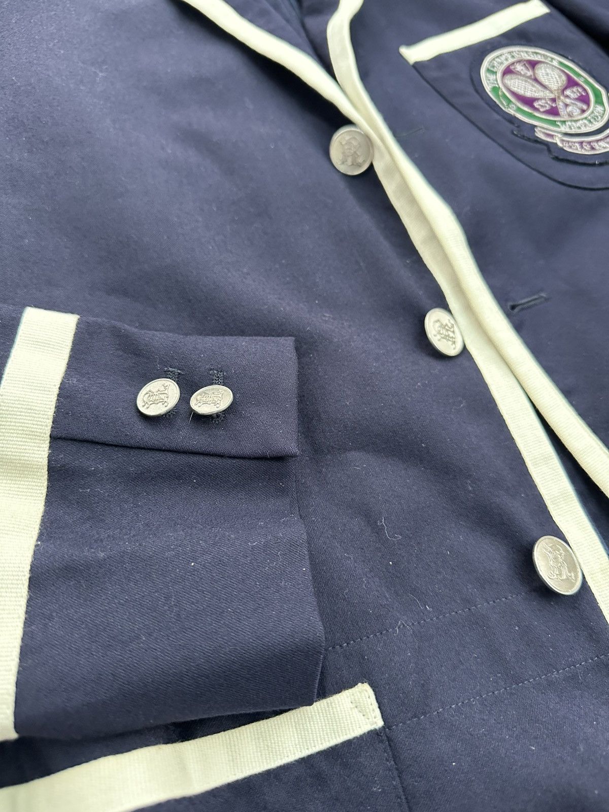 Polo Ralph Lauren Wimbledon Tennis line judge blazer, tie and cap Size 40S - 9 Thumbnail
