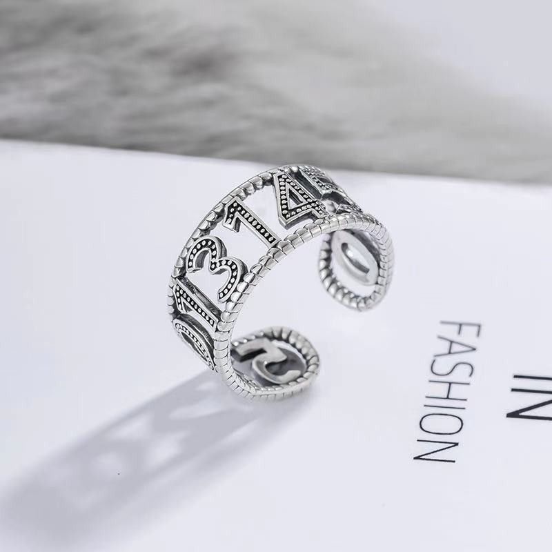 VIBE Open Roman Numeral Index Finger Ring Size ONE SIZE - 2 Thumbnail