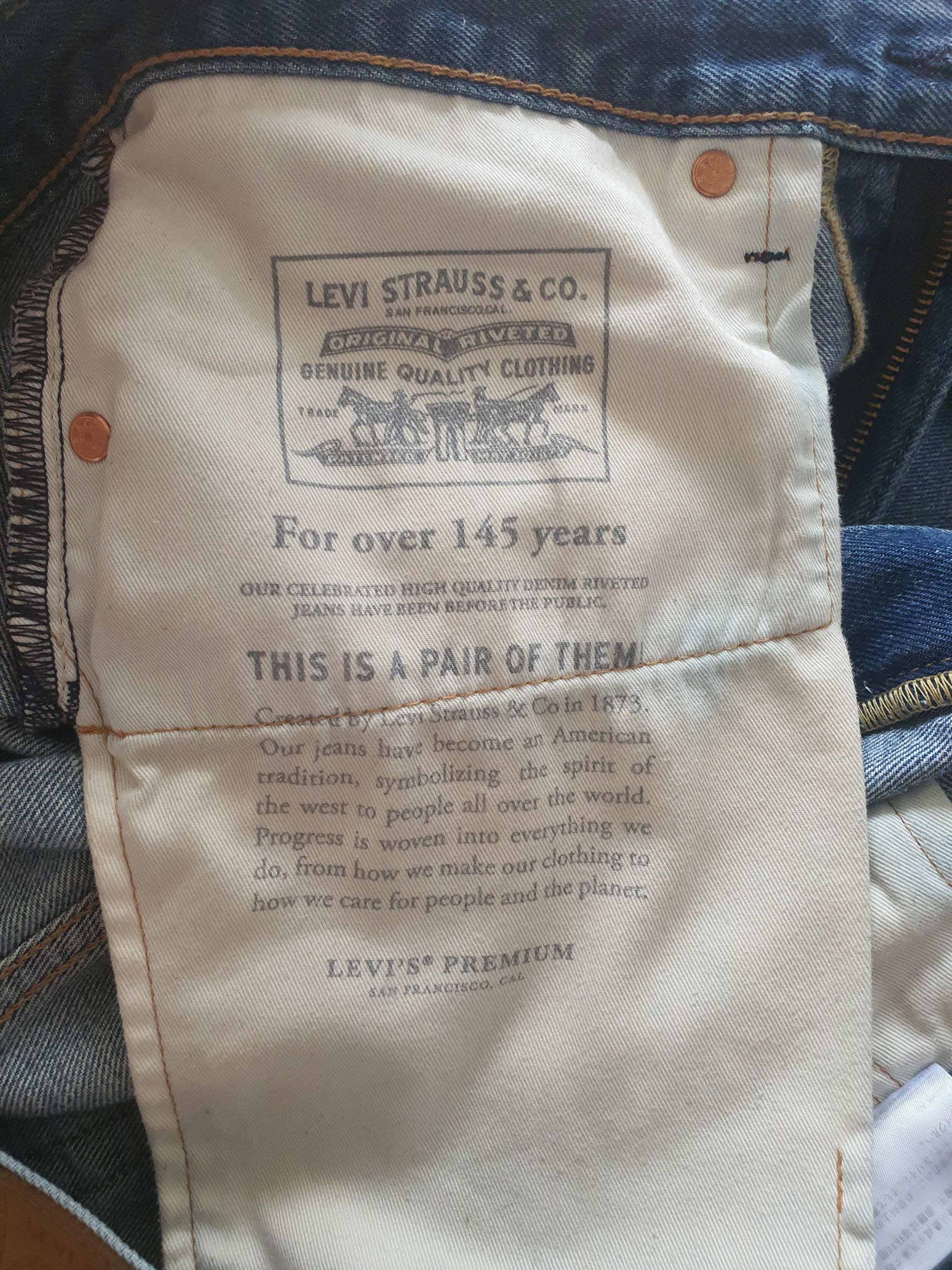 Levi's Vintage Clothing PREMIUM (Big E) Denim Jeans - Mod STAY LOOSE (568) - W31 L27 Size US 31 - 12 Thumbnail